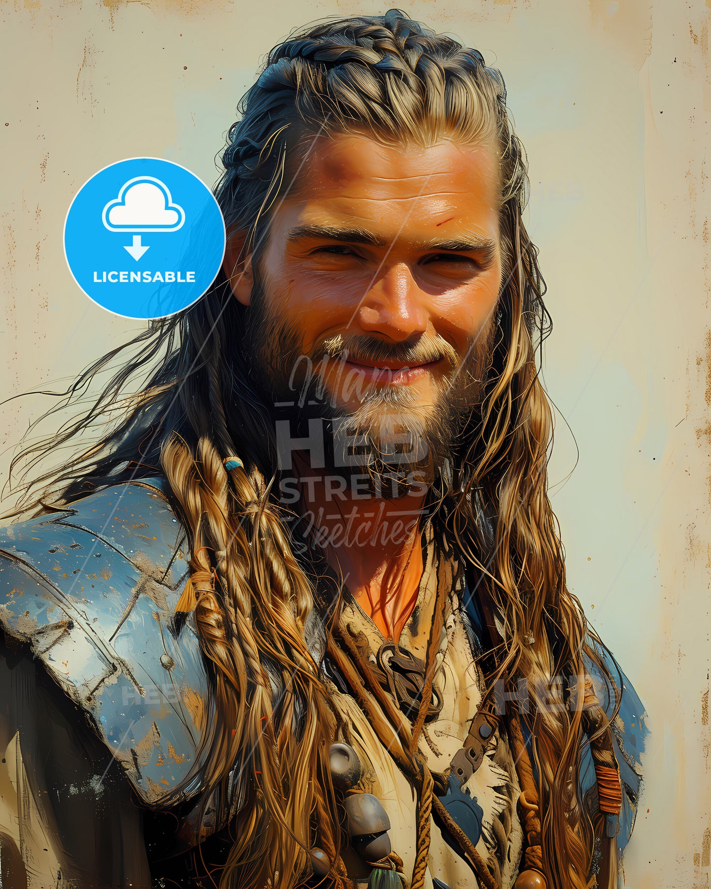 Rollo, c. 860 - c. 930, a man with long hair and beard