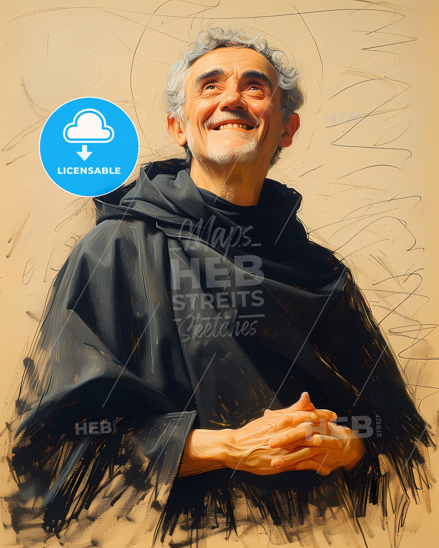 St. Thomas, Aquinas, 1225 - 1274, a man in a robe