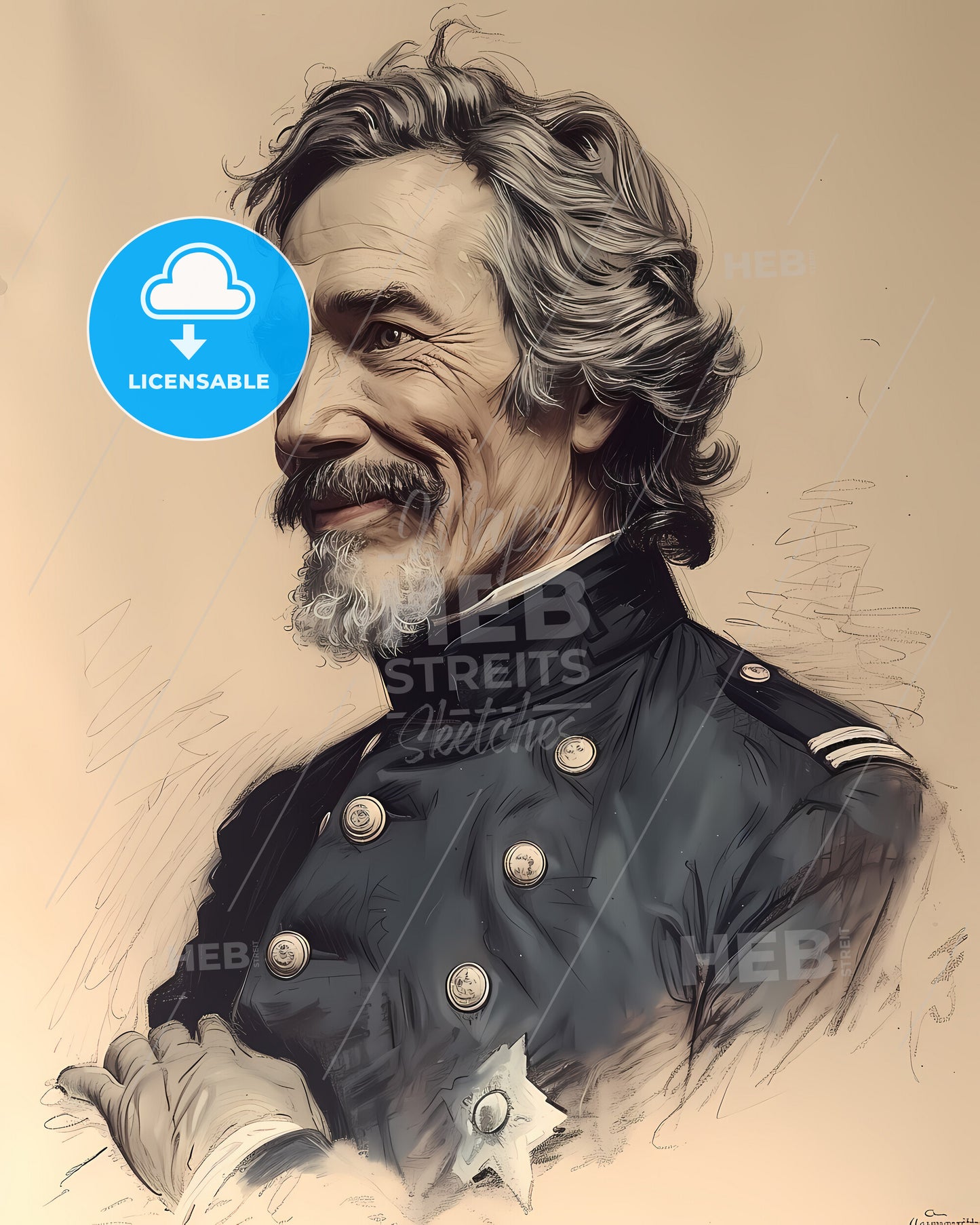 General, George Pickett, 1825 - 1875, a man in a military uniform