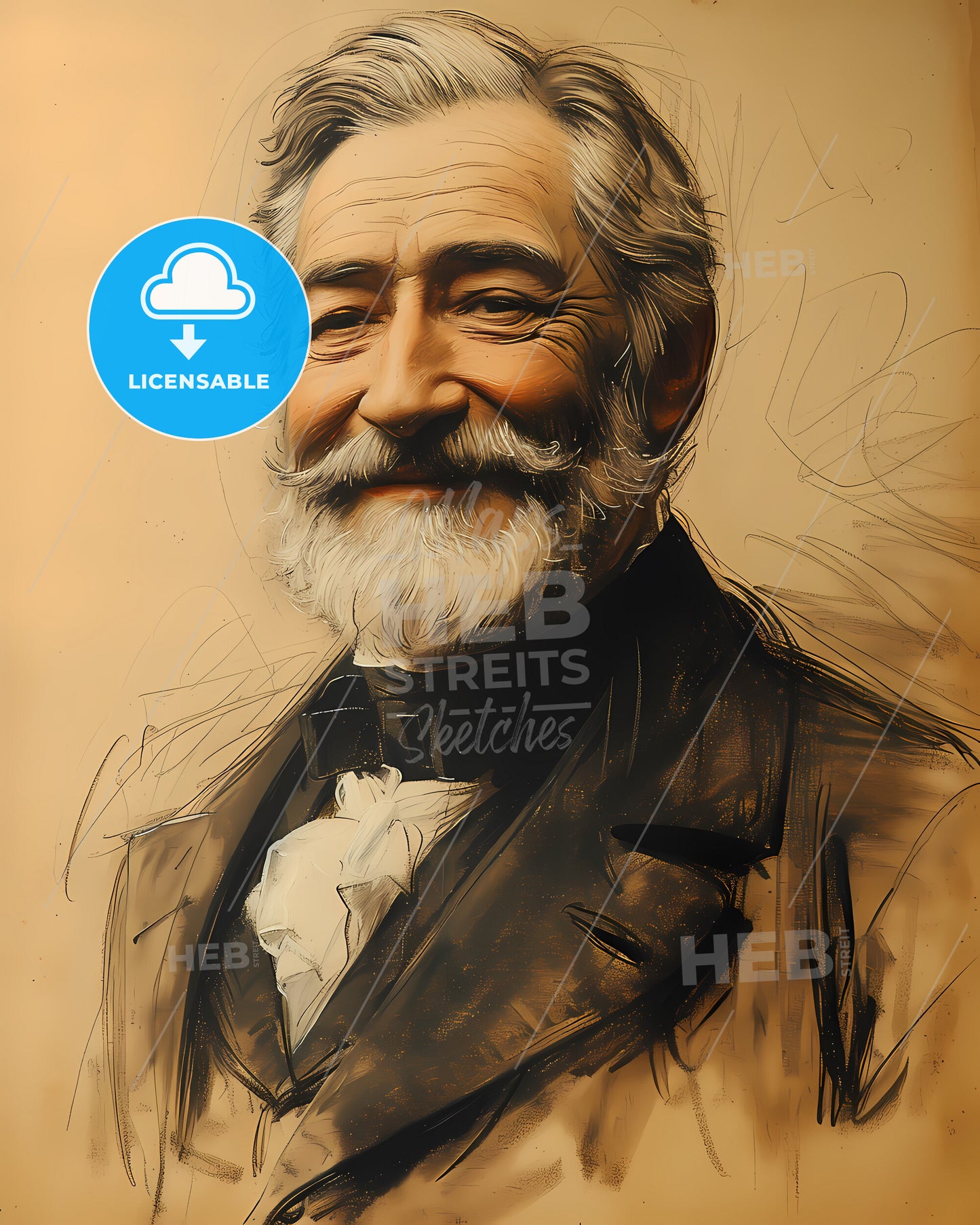 Giuseppe, Verdi, 1813 - 1901, a man with a beard and mustache