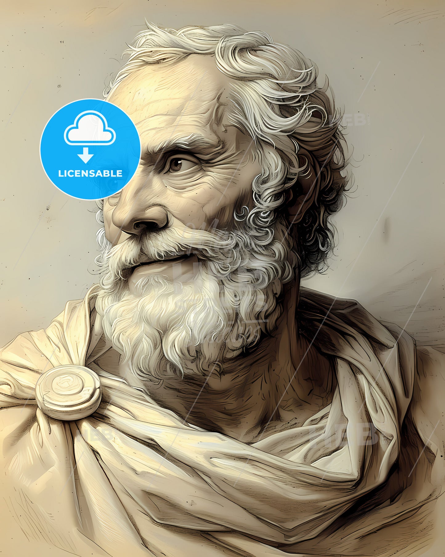 Epictetus, c. 50 AD - c. 135 AD, a man with a beard