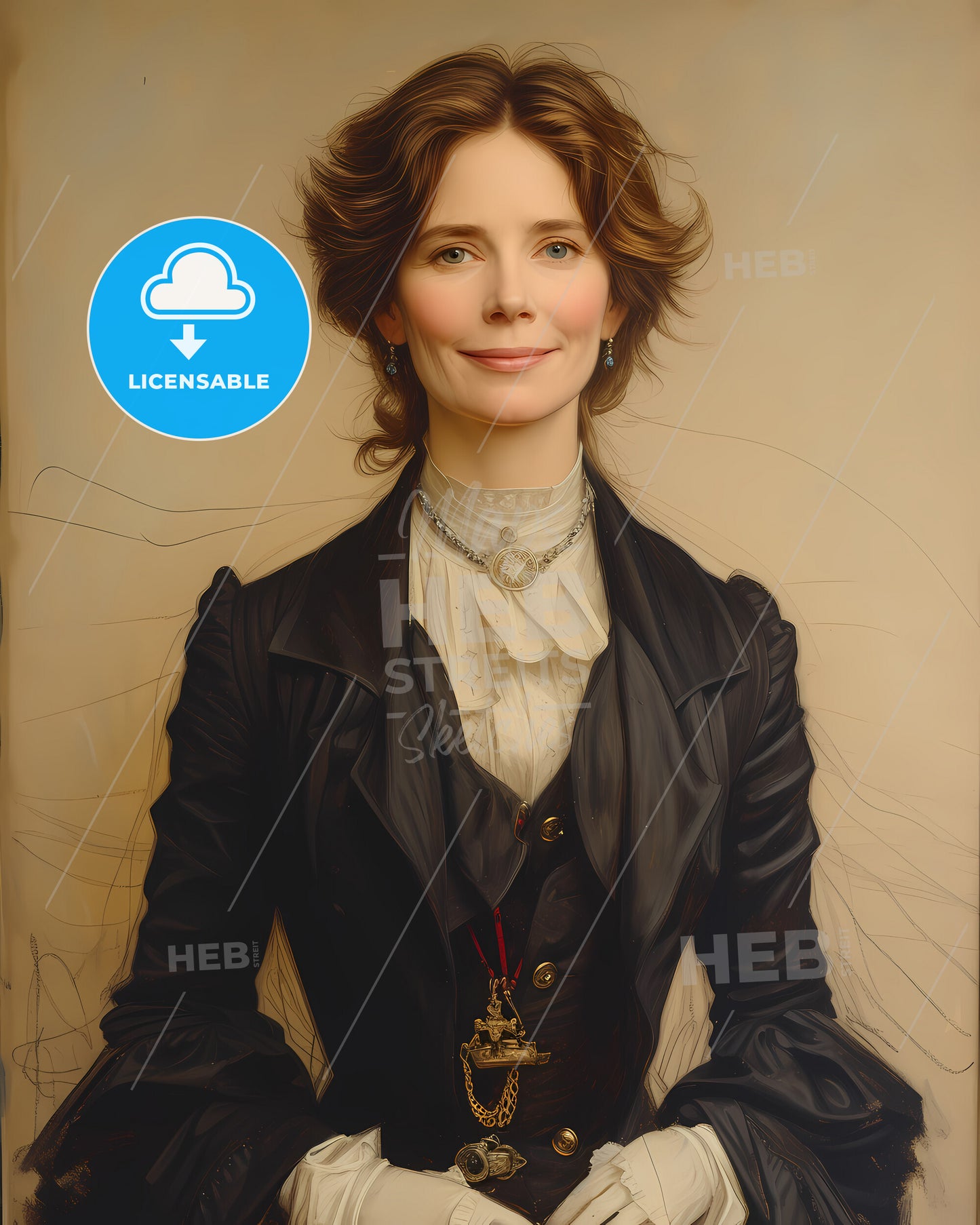 Mary Edwards, Walker, 1832 - 1919, a woman in a black coat