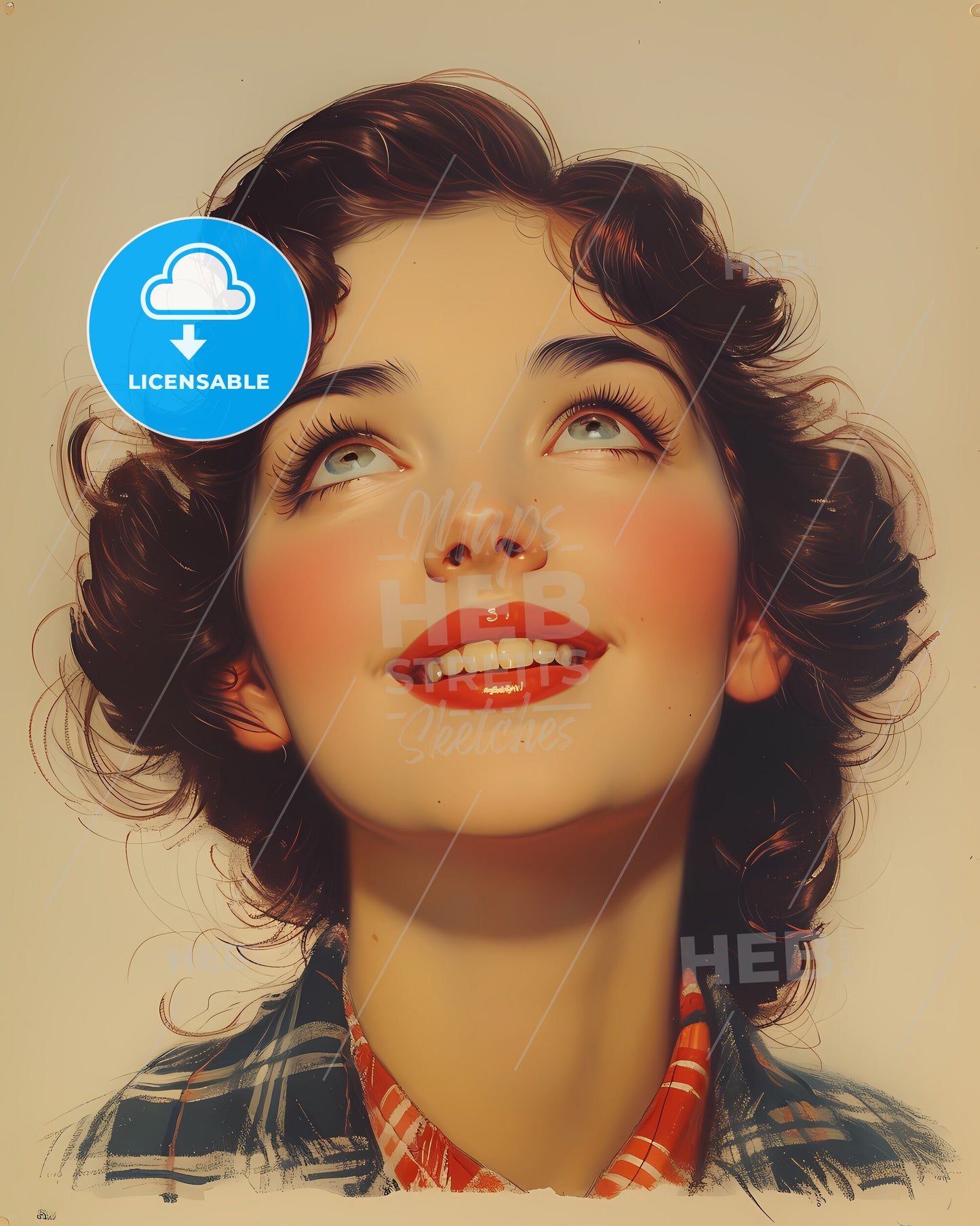 Ellen, Terry, 1847 - 1928, a woman looking up to the sky