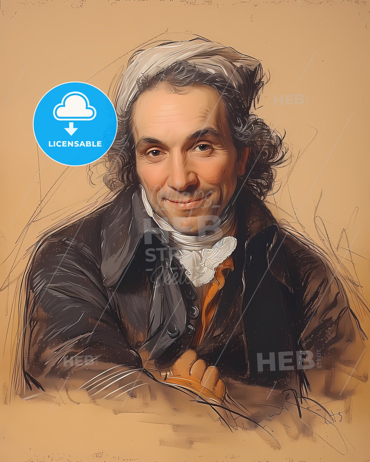 Pietro, Locatelli, 1695 - 1764, a man smiling at the camera