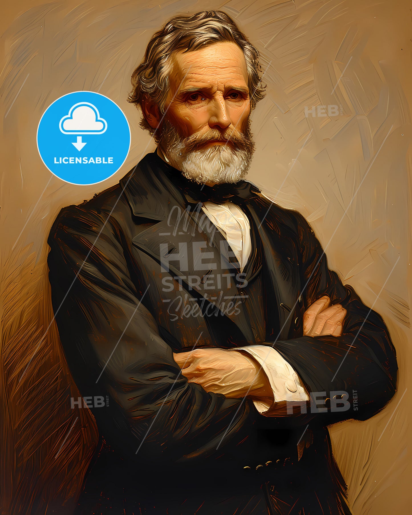 Sir James Clark, Ross, 1800 - 1862, a man with a beard and mustache wearing a suit