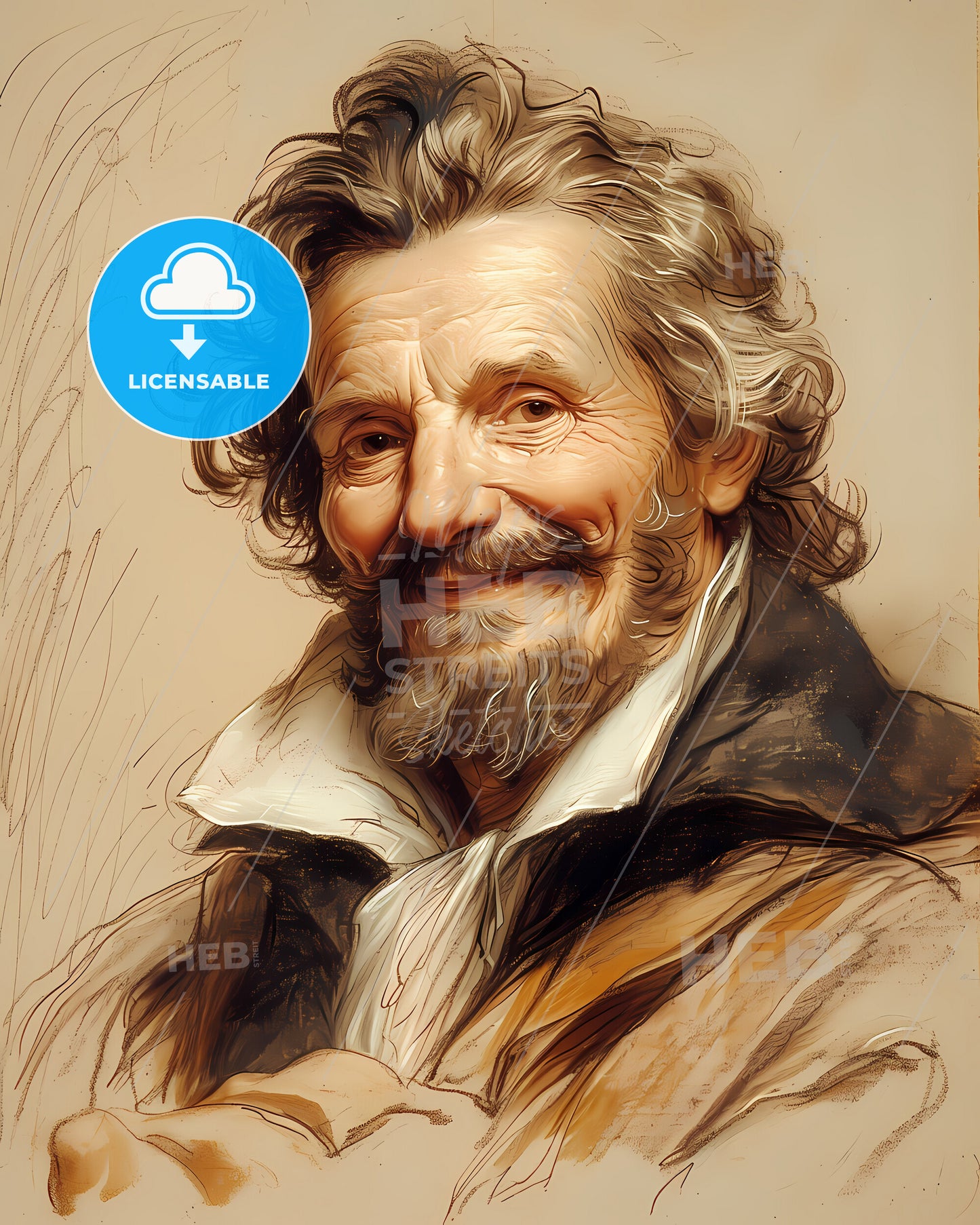 Lope, de Vega, 1562 - 1635, a man with a mustache and beard