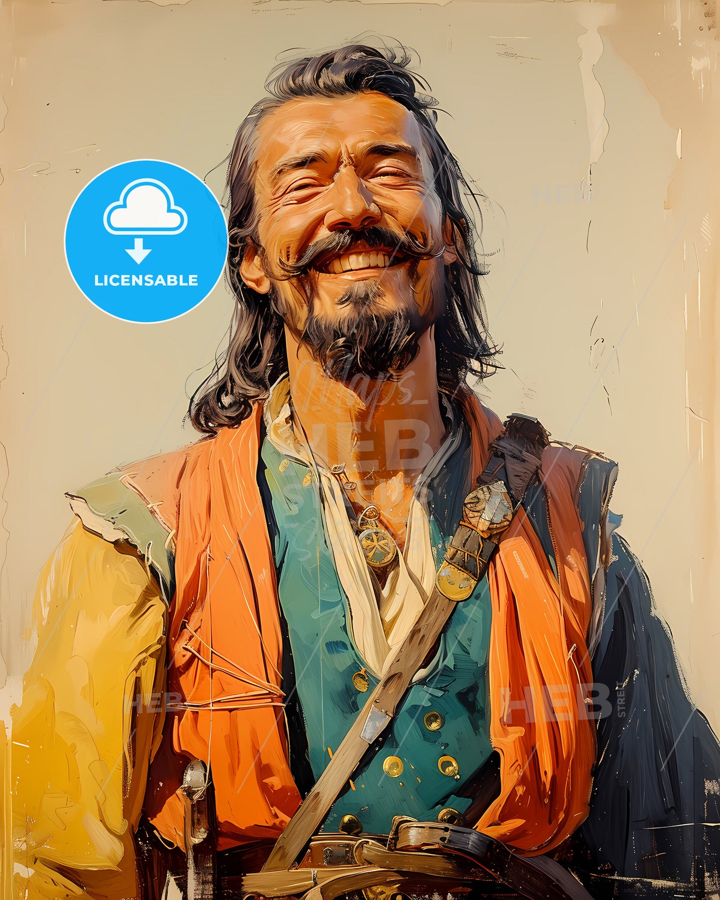 Rollo, c. 860 - c. 930, a man smiling with a beard and mustache