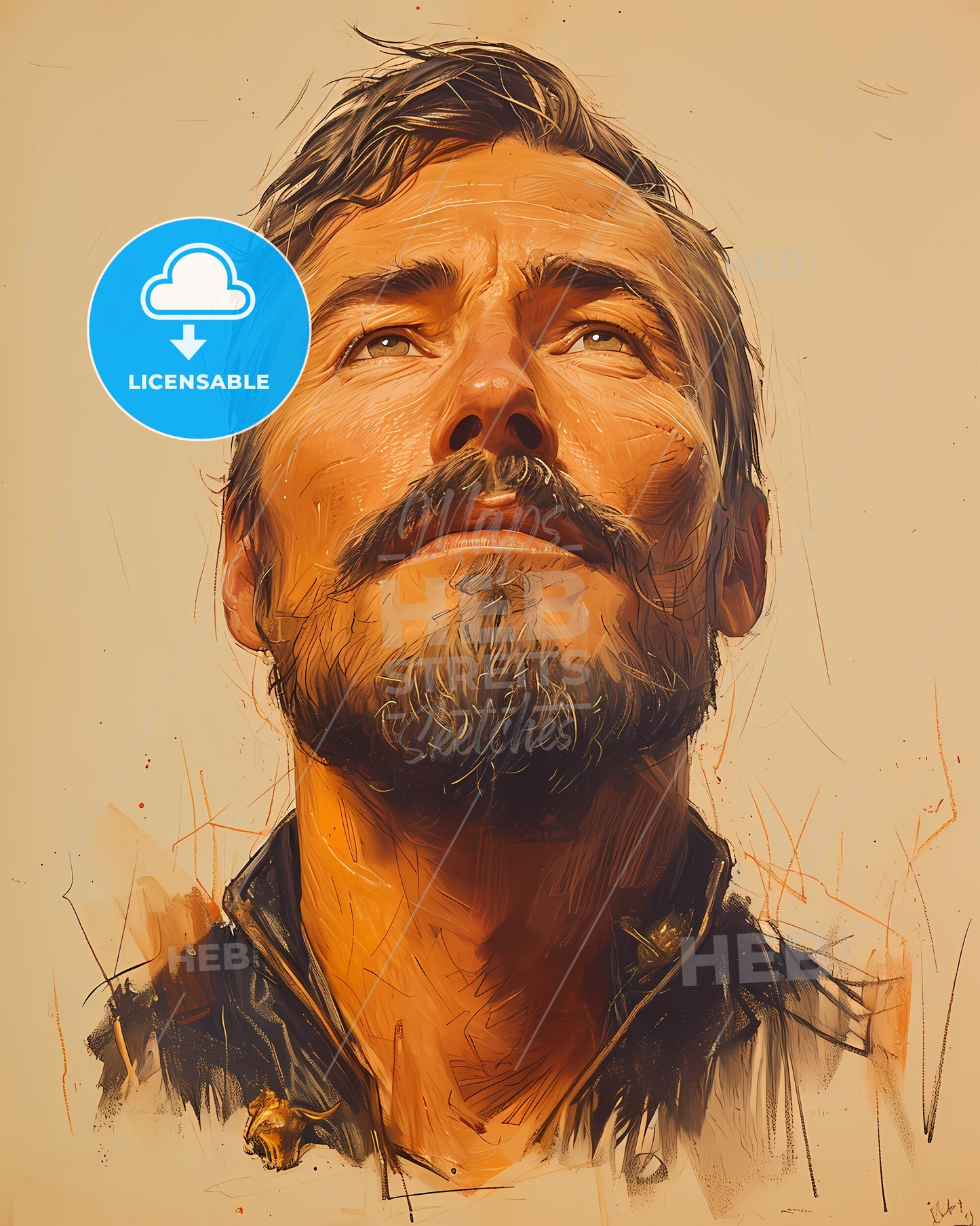 Sigurd, the Crusader, 1090 - 1130, a man looking up with his eyes closed