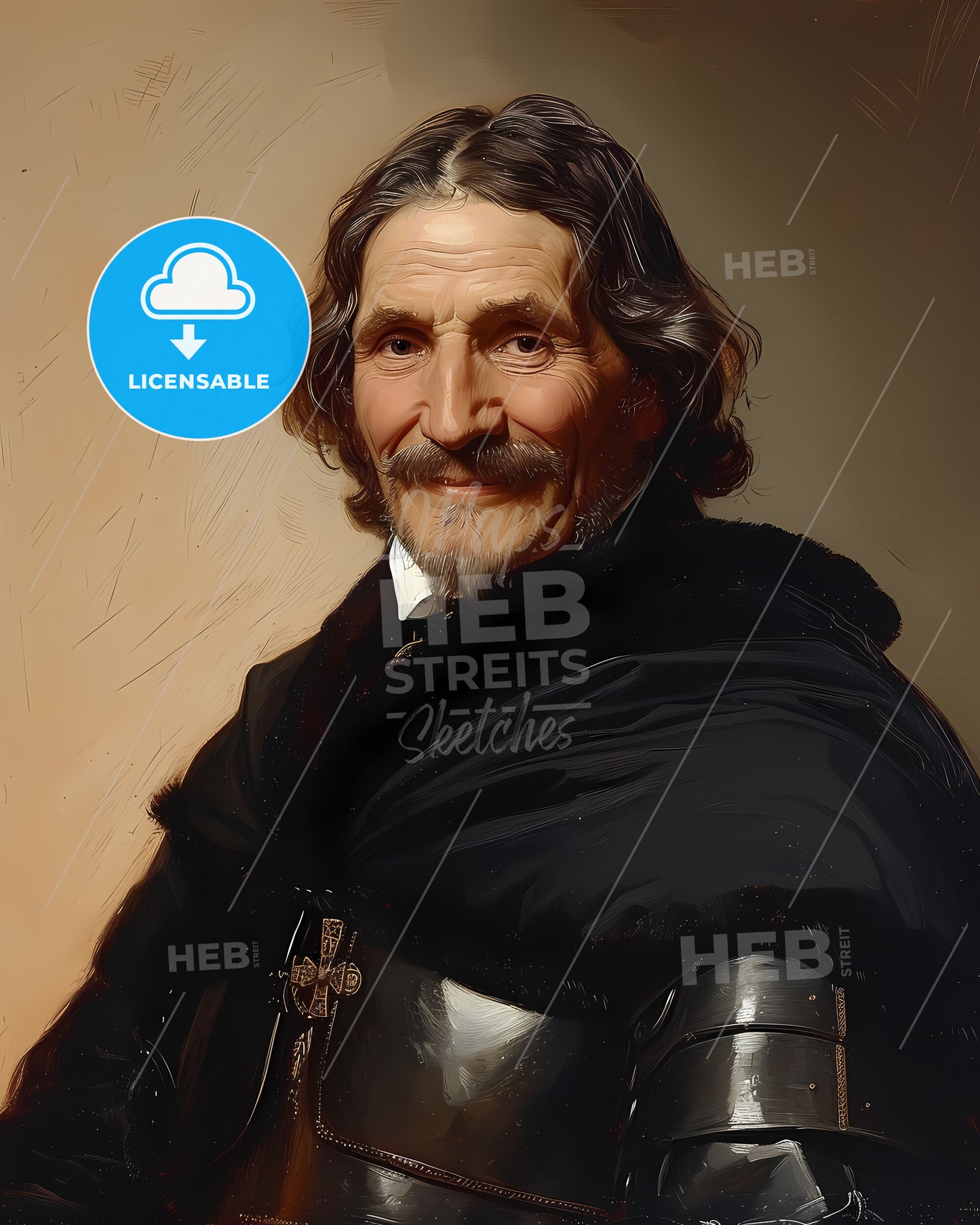 Charles VI, Holy Roman Emperor, 1685 - 1740, a man in a black coat