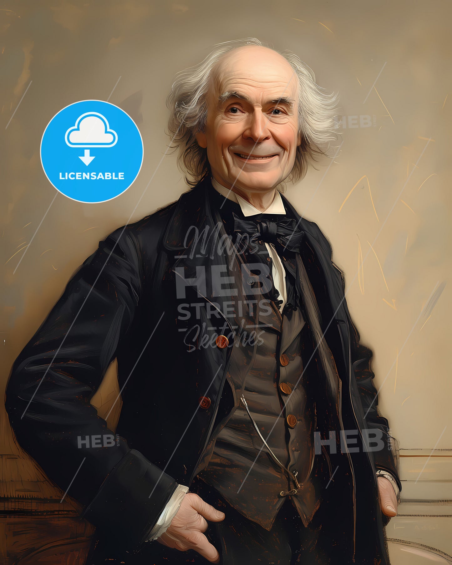 Louis, Agassiz, 1807 - 1873, a man in a suit