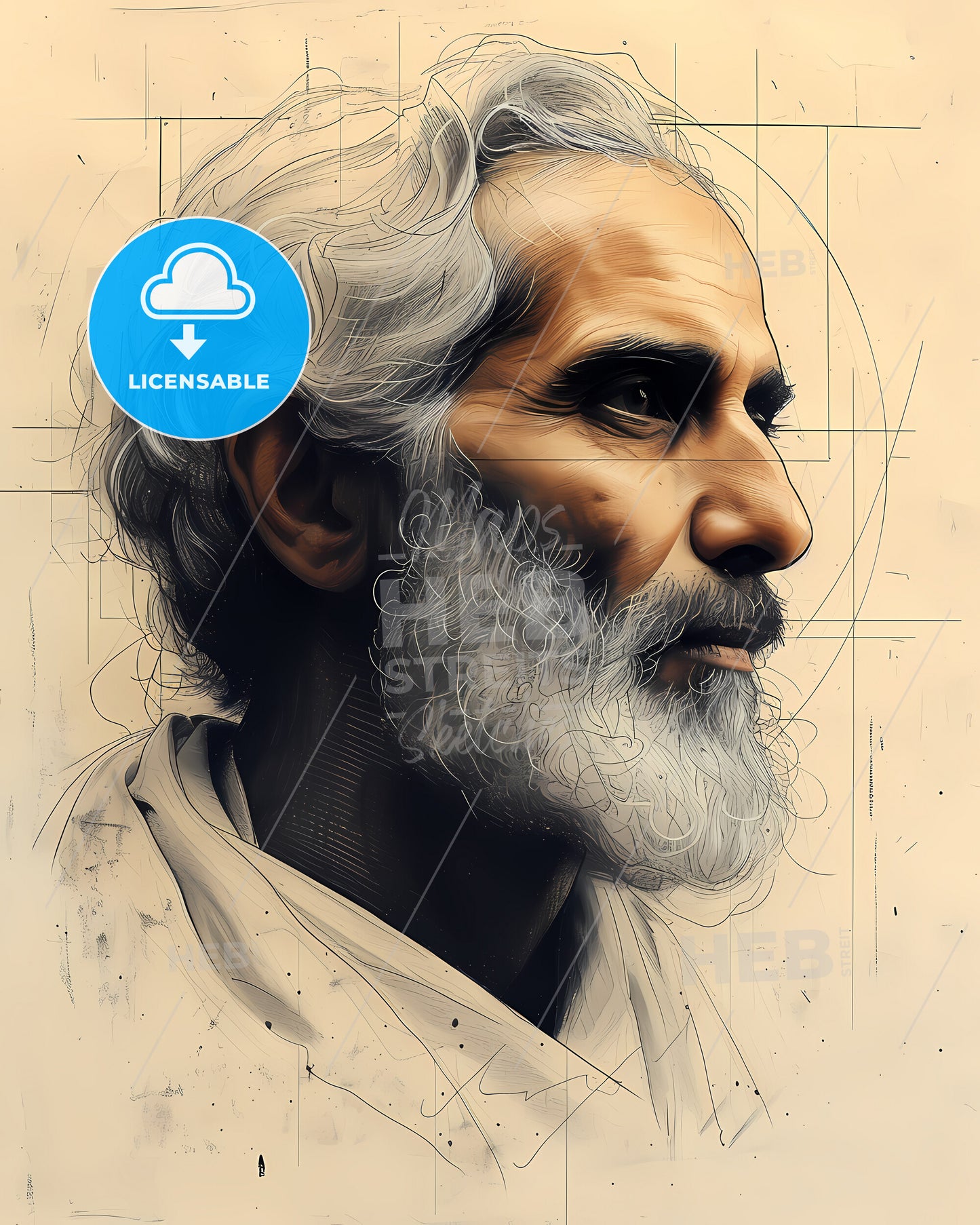 Al-Farabi, 872 - 950, a man with a beard