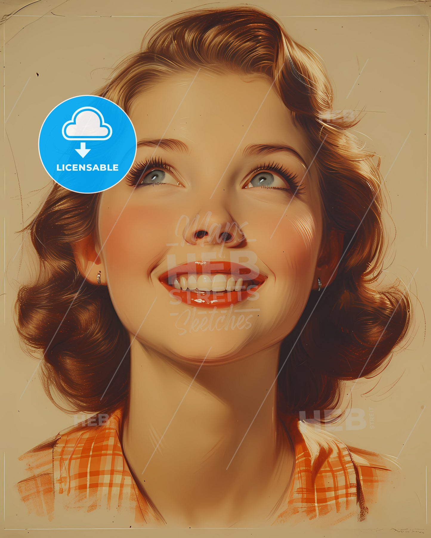 Lillian, Russell, 1860 - 1922, a woman looking up to the sky