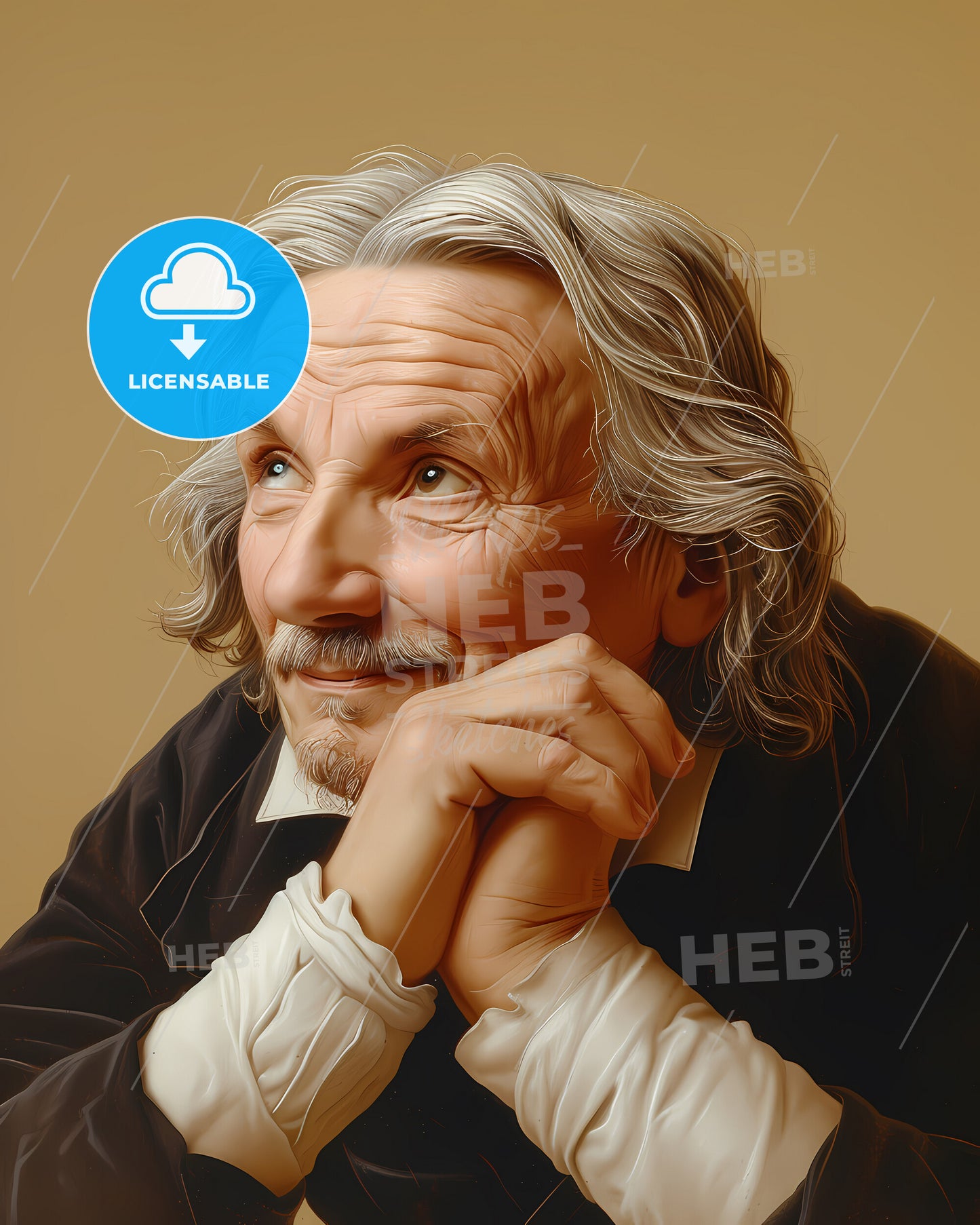 Pierre, Bayle, 1647 - 1706, a man with his hands on his chin