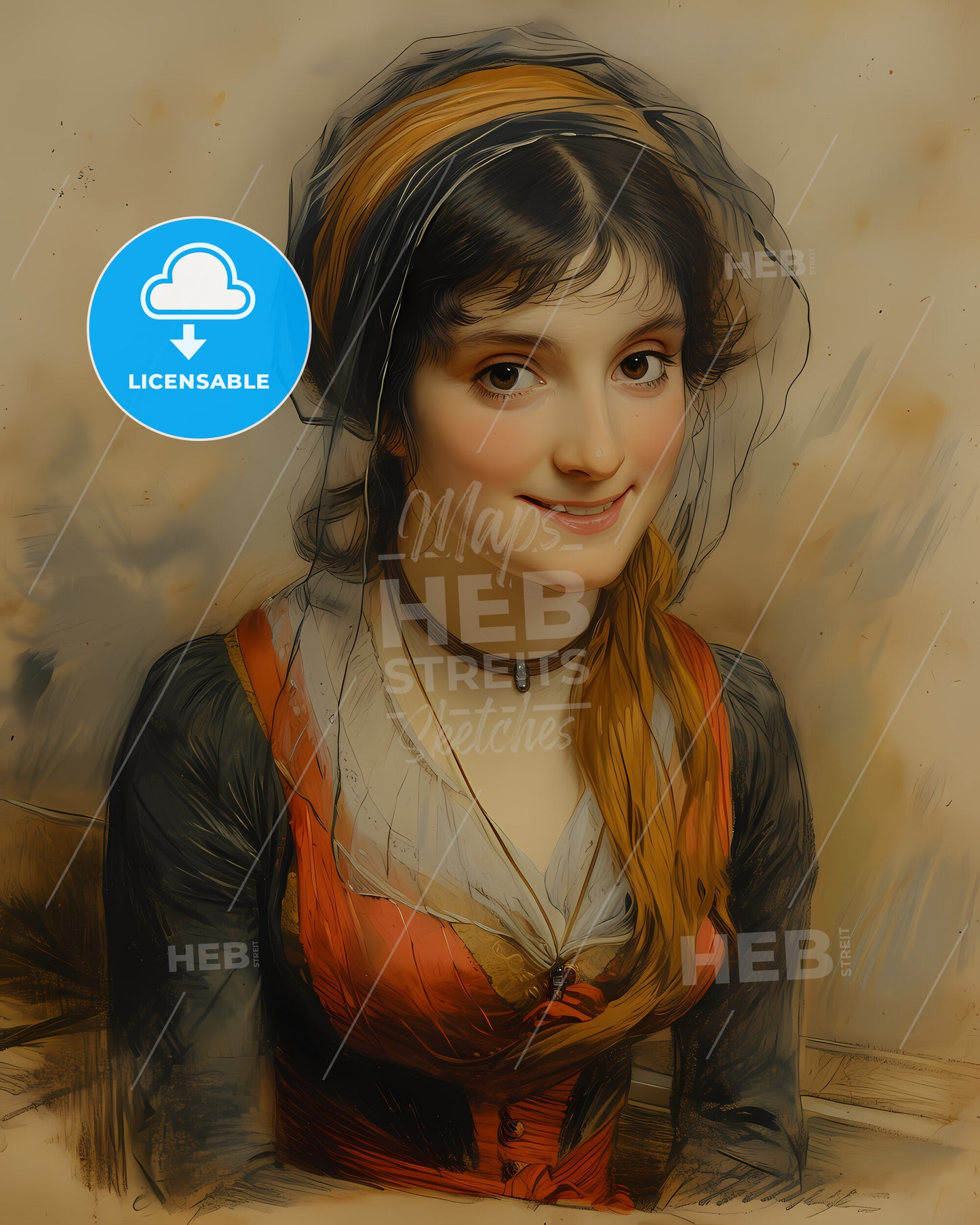 Jane, Austen, 1775 - 1817, a woman in a dress