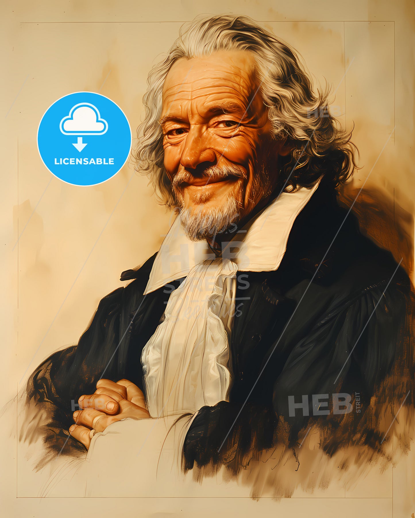 Thomas, Tallis, c. 1505 - 1585, a man with a beard and white hair