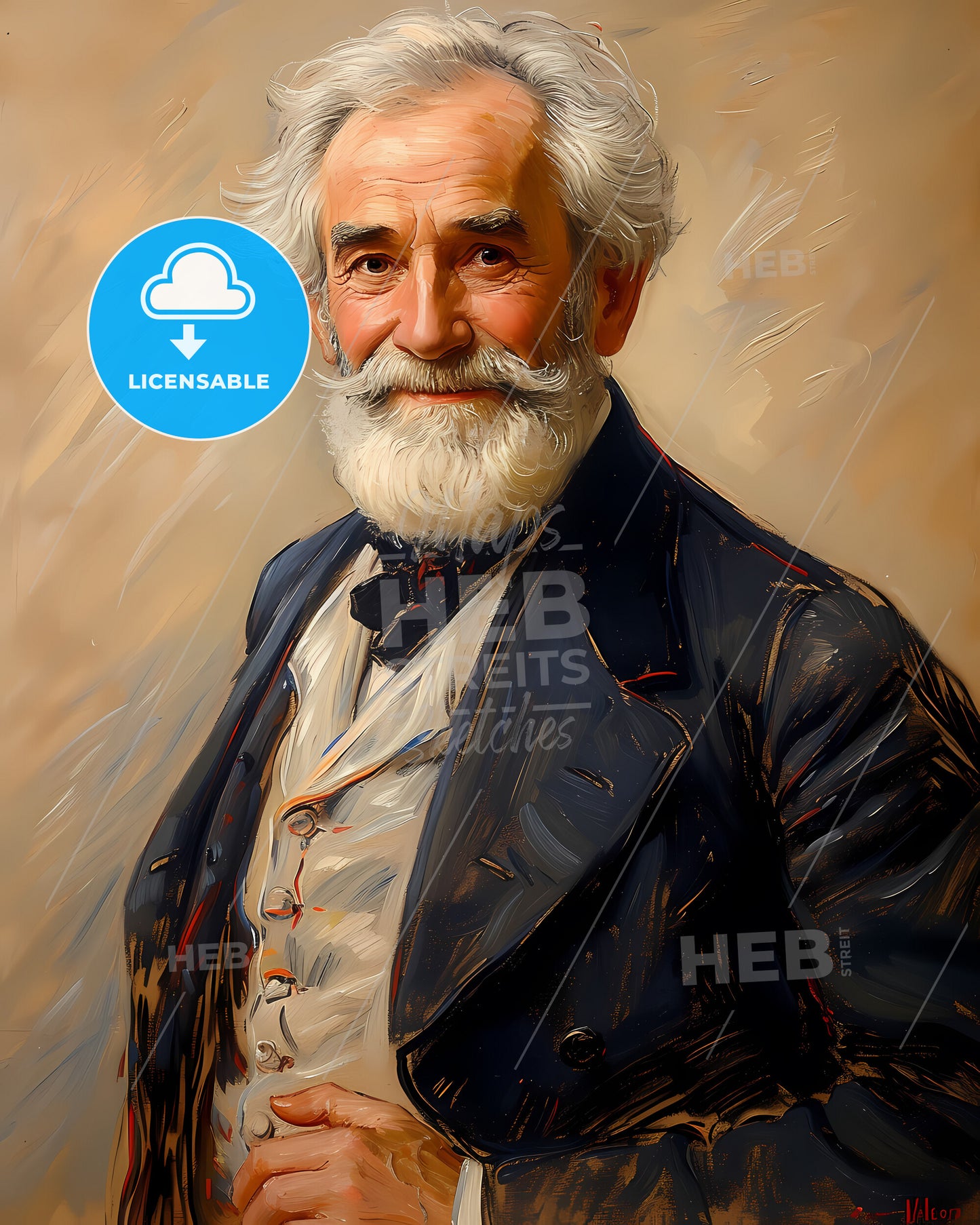 Claude, Monet, 1840 - 1926, a man with a white beard