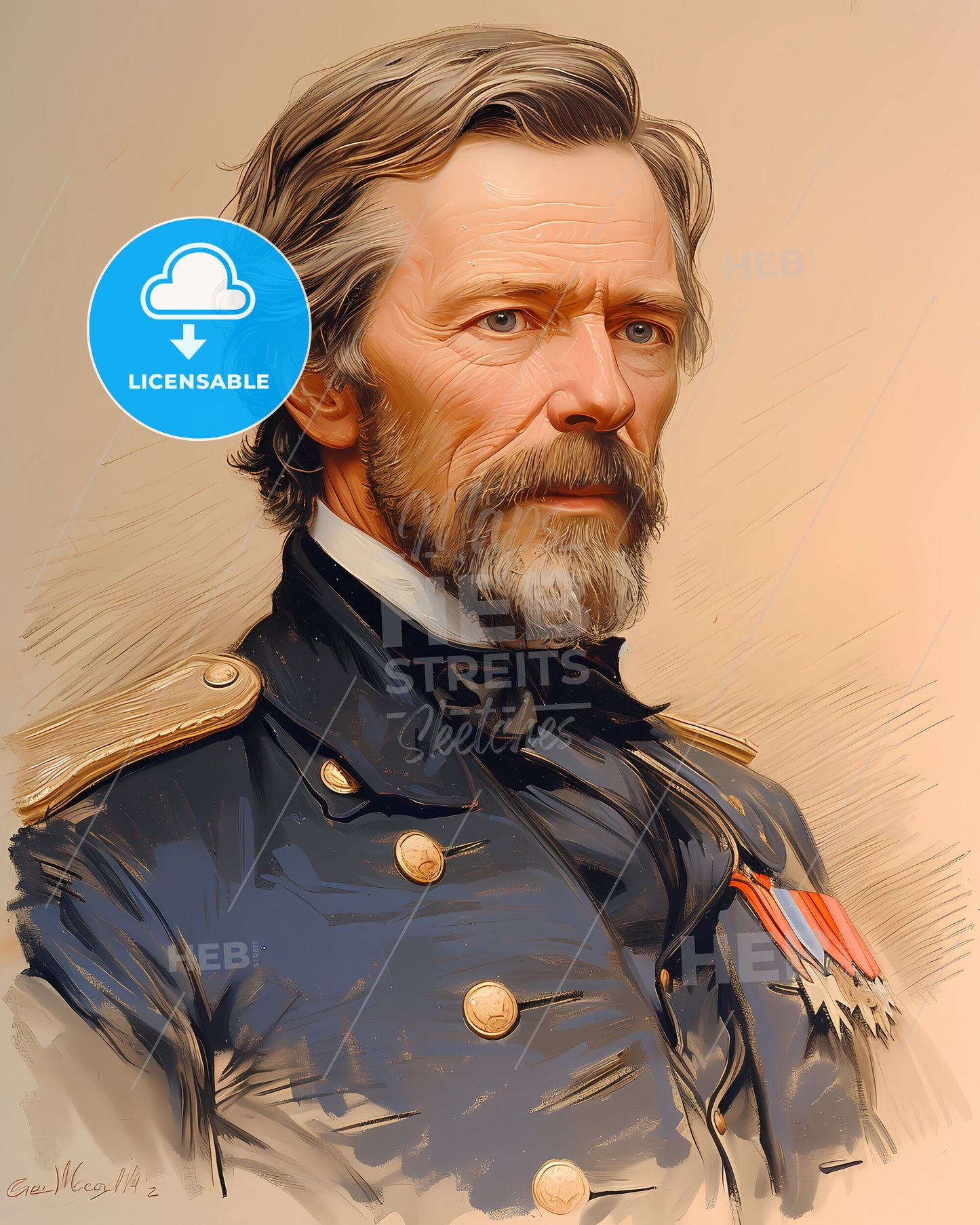 General, George McClellan, 1826 - 1885, a man in a military uniform