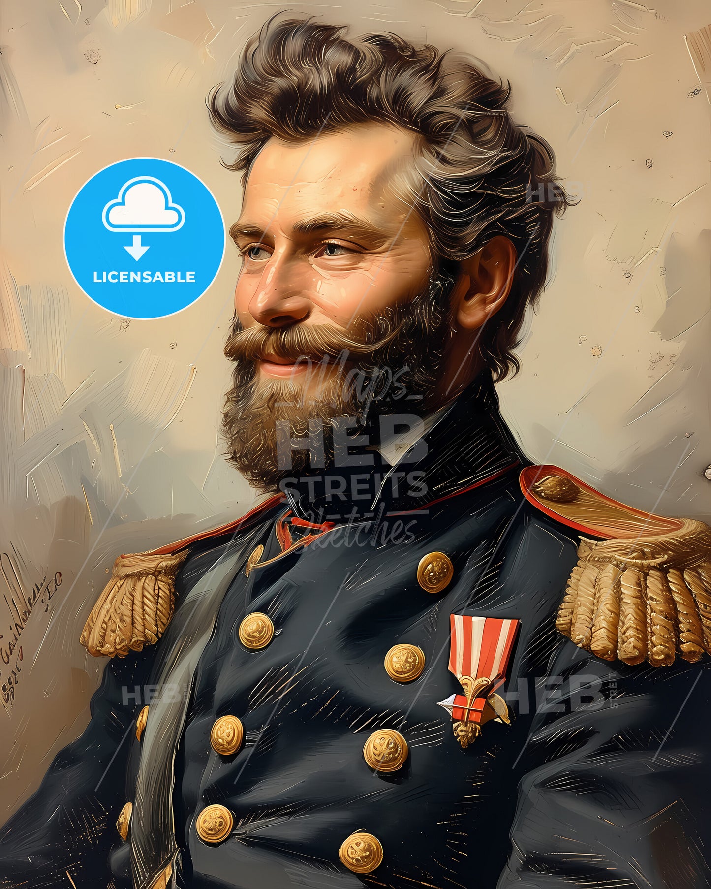 Giuseppe, Garibaldi, 1807 - 1882, a man in a military uniform