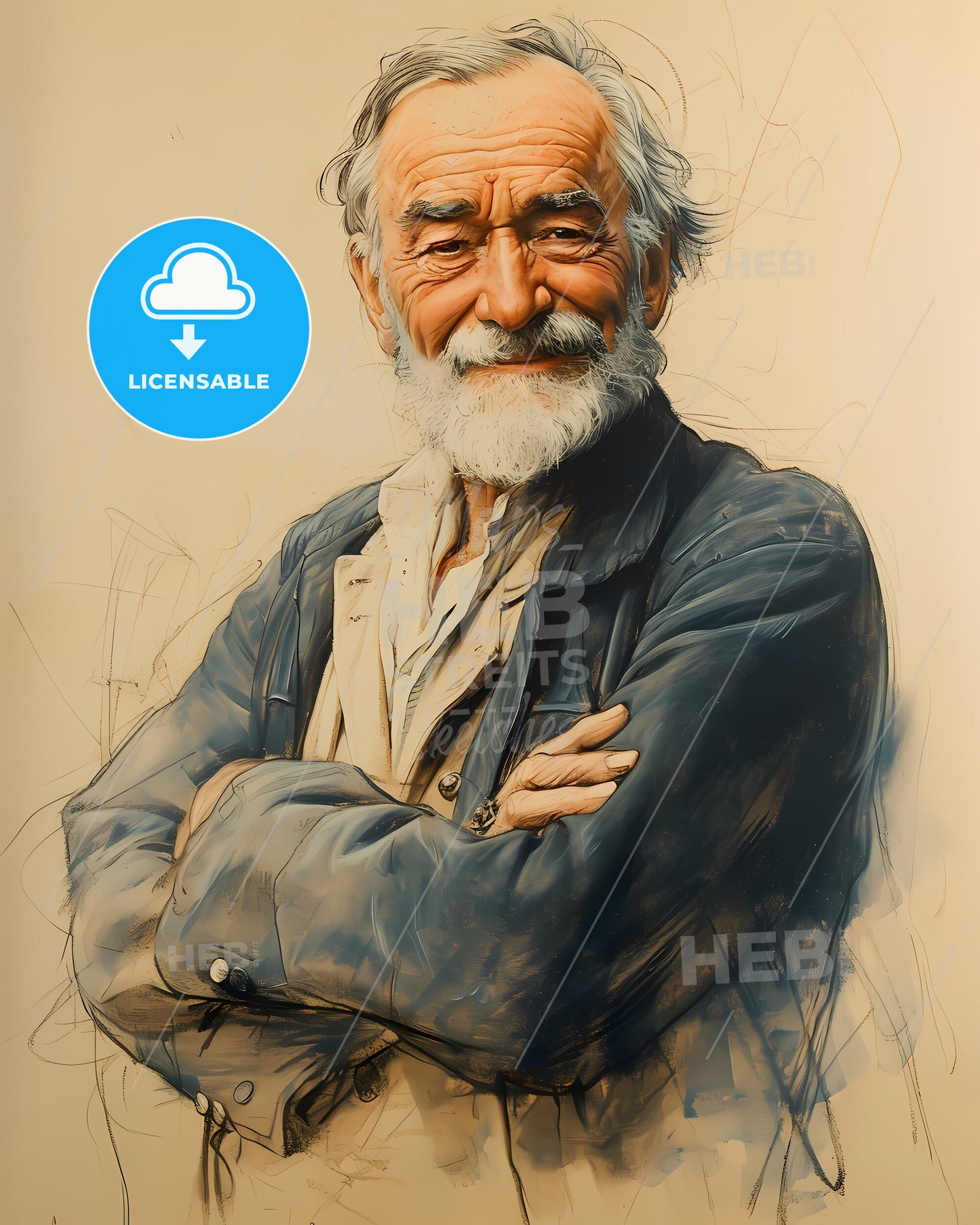 William Tecumseh, Sherman, 1820 - 1891, a man with his arms crossed