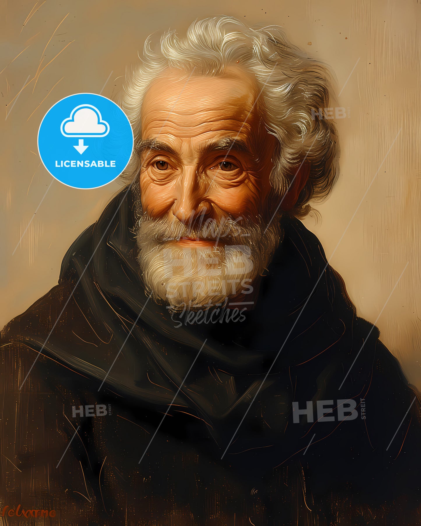 George, Philipp Telemann, 1681 - 1767, a man with a beard