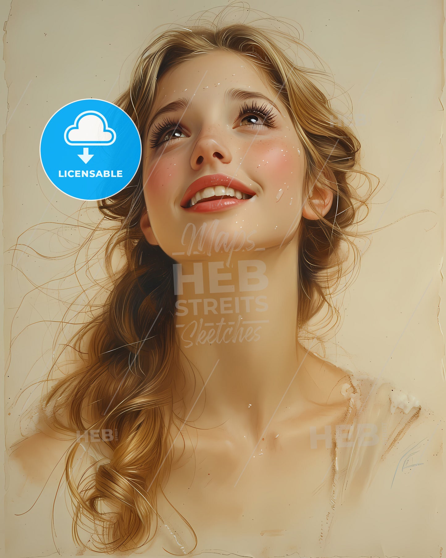 Aphrodite, Venus, Goddess of Love and Beauty, a woman looking up to the sky