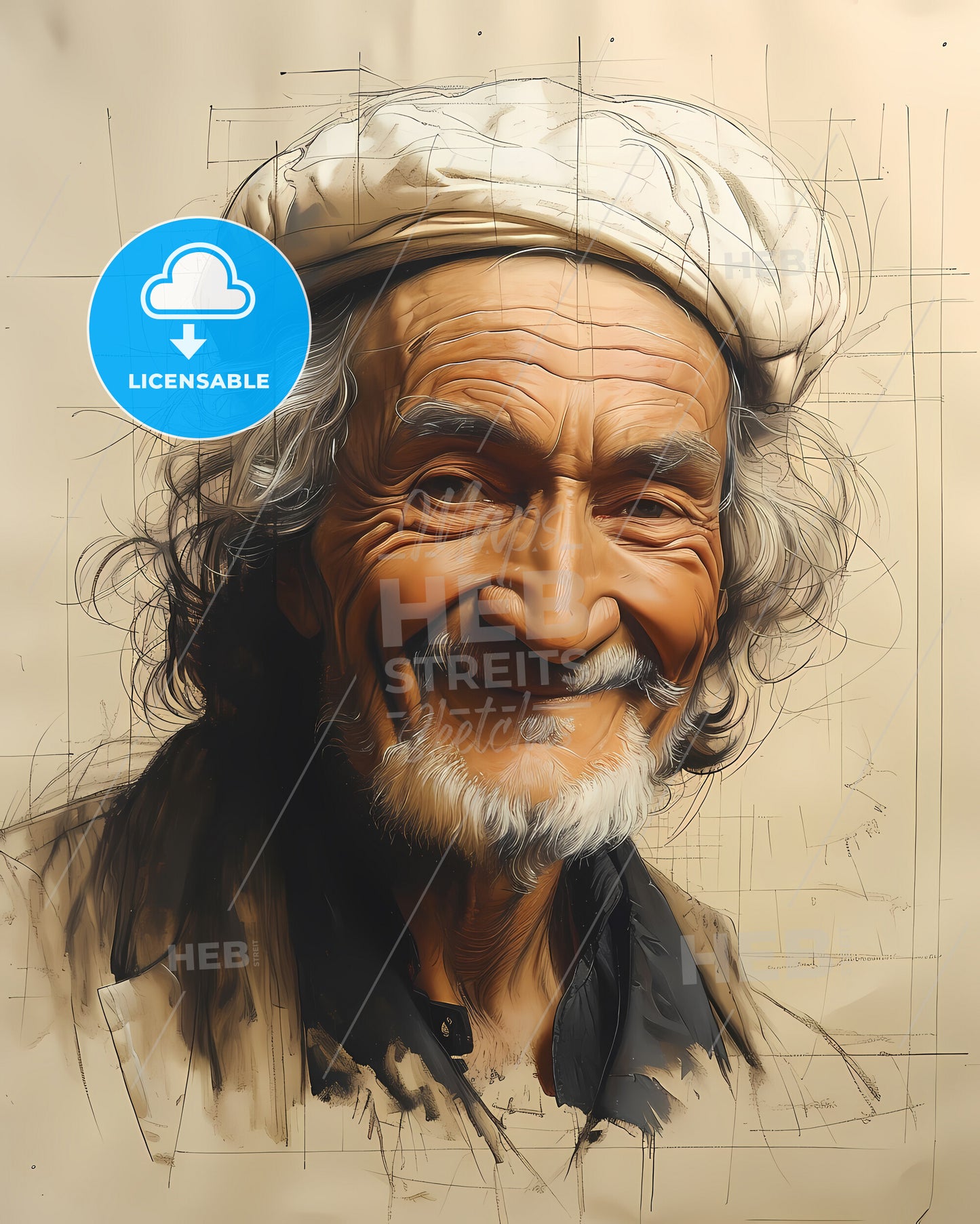 Baldassare, Castiglione, 1478 - 1529, a man with a white beard and a white hat