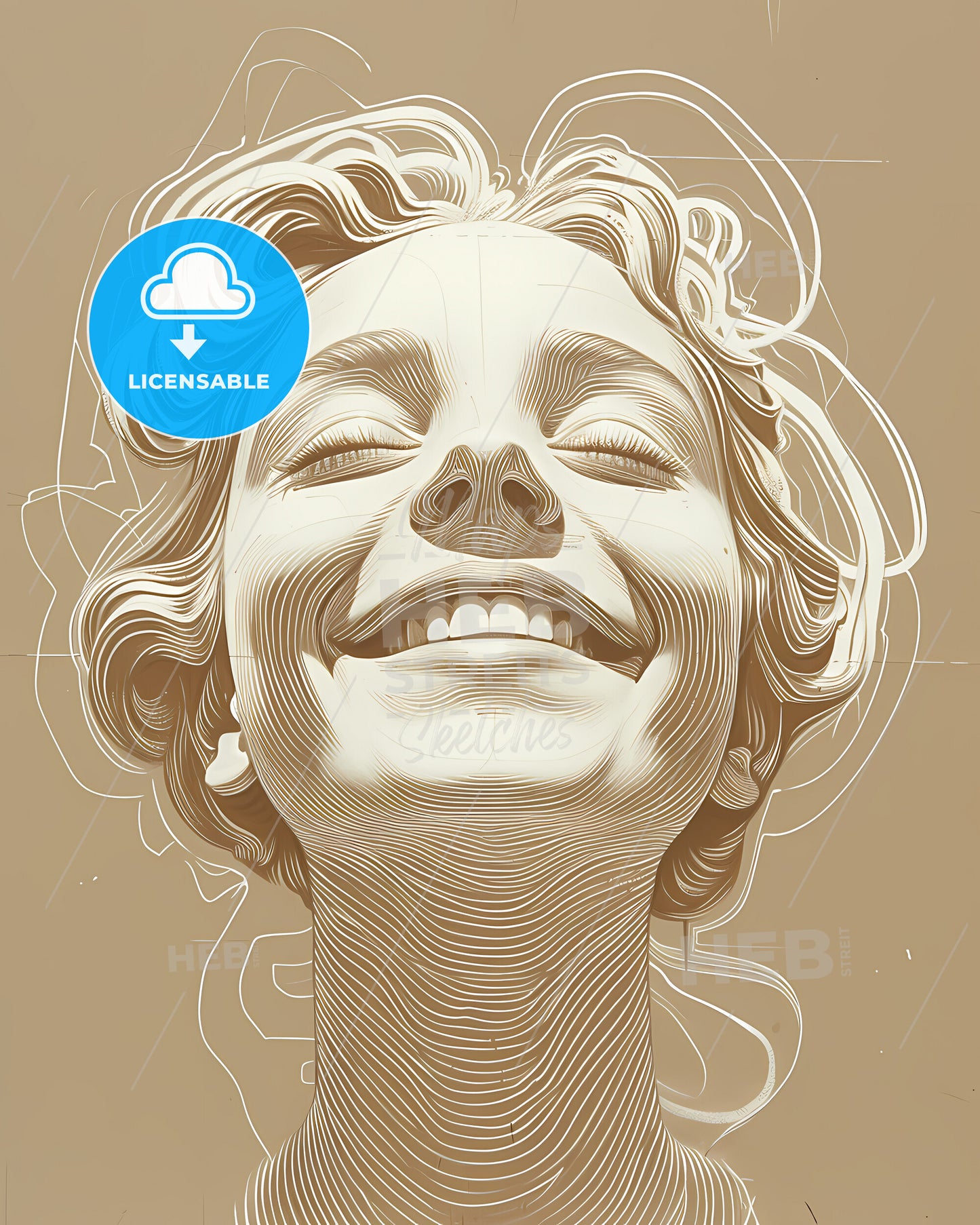 Gian, Lorenzo Bernini, 1598 - 1680, a drawing of a woman_s face