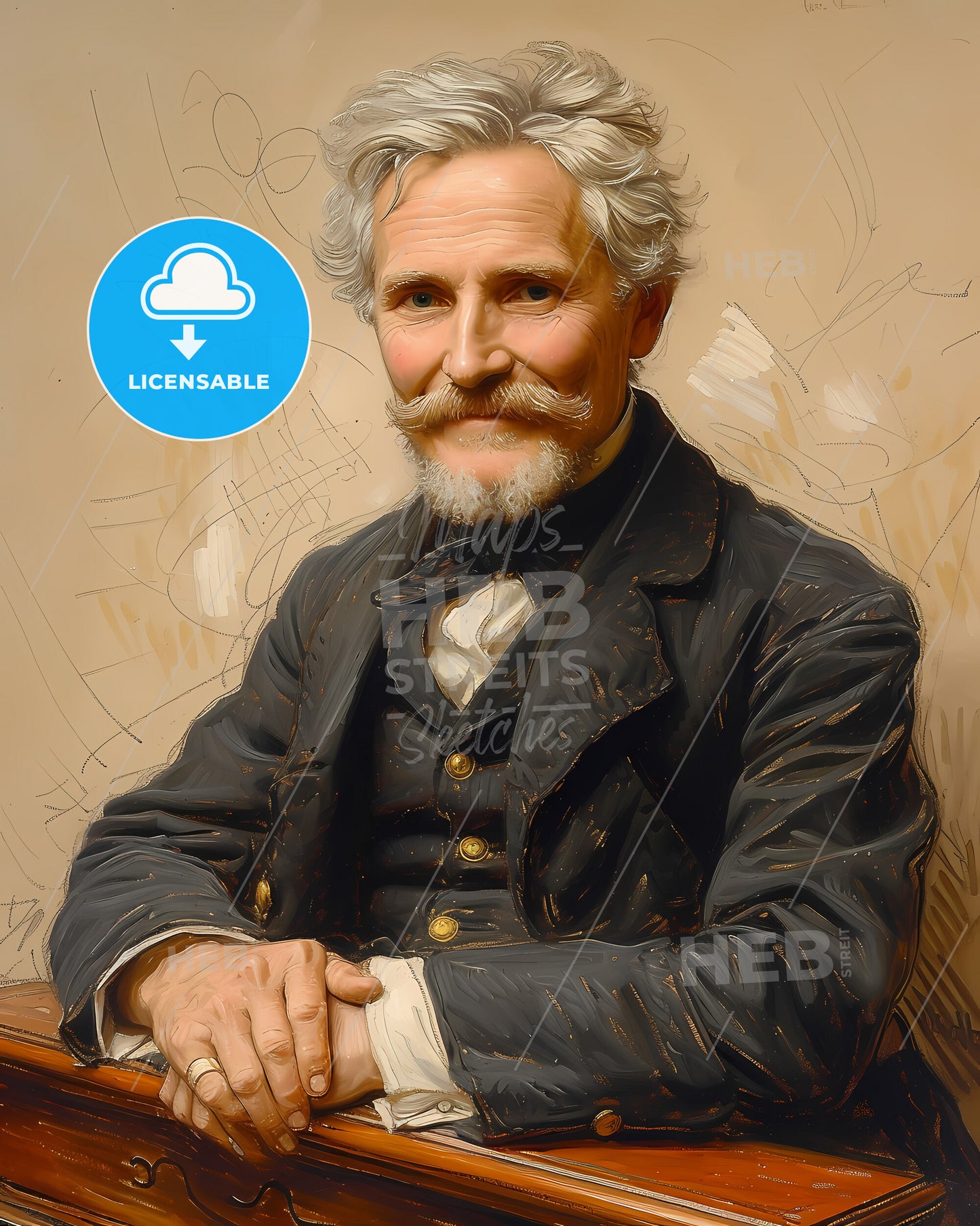 Emil, von Behring, 1854 - 1917, a man with a mustache and beard