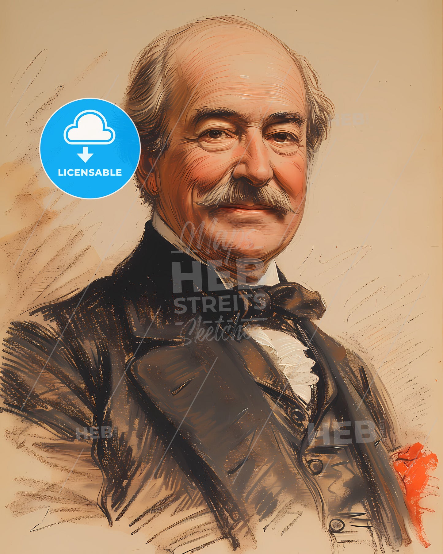 Grover, Cleveland, 1837 - 1908, a man with a mustache