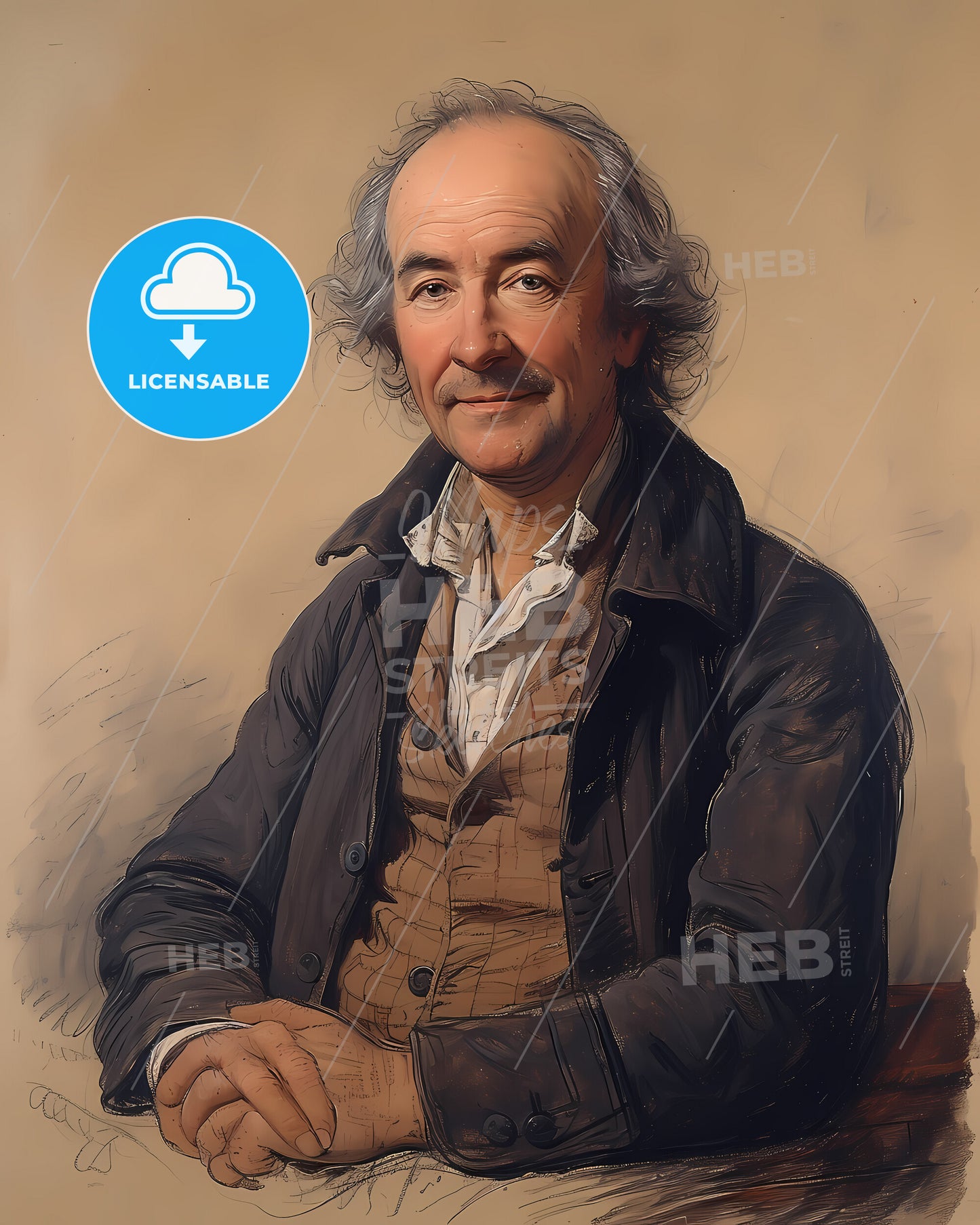 James, Hutton, 1726 - 1797, a man in a black jacket