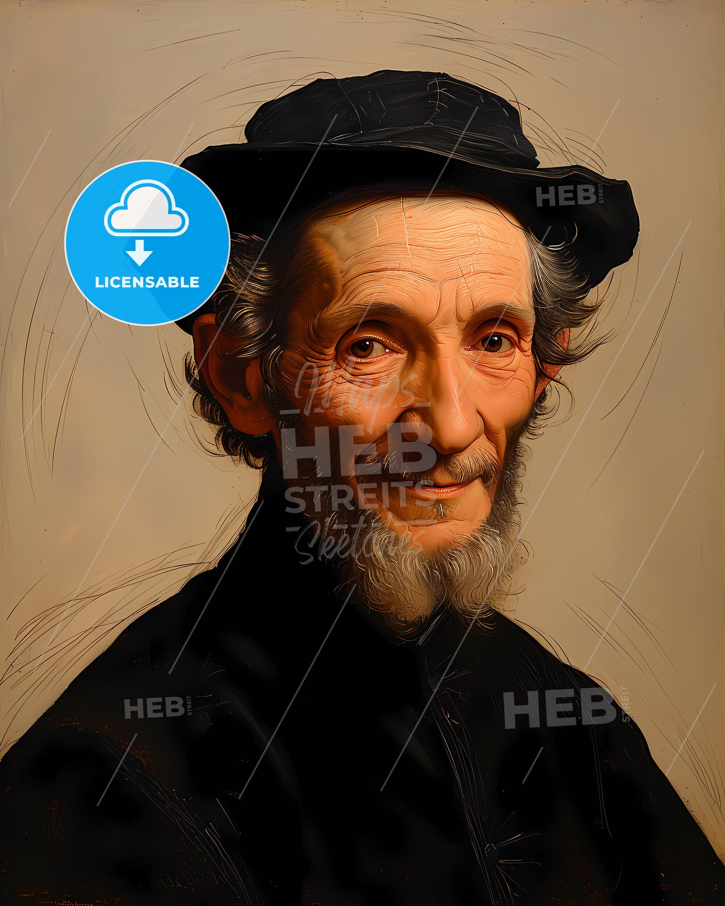 Filippo, Brunelleschi, 1377 - 1446, a man with a hat