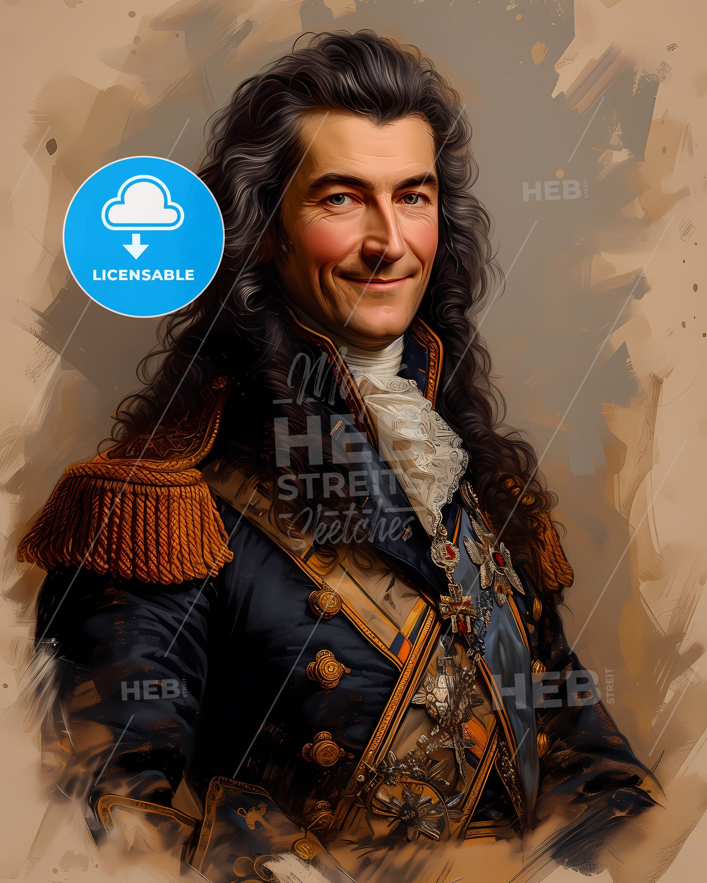 King of France, Louis XVI, 1754 - 1793, a man in a military uniform