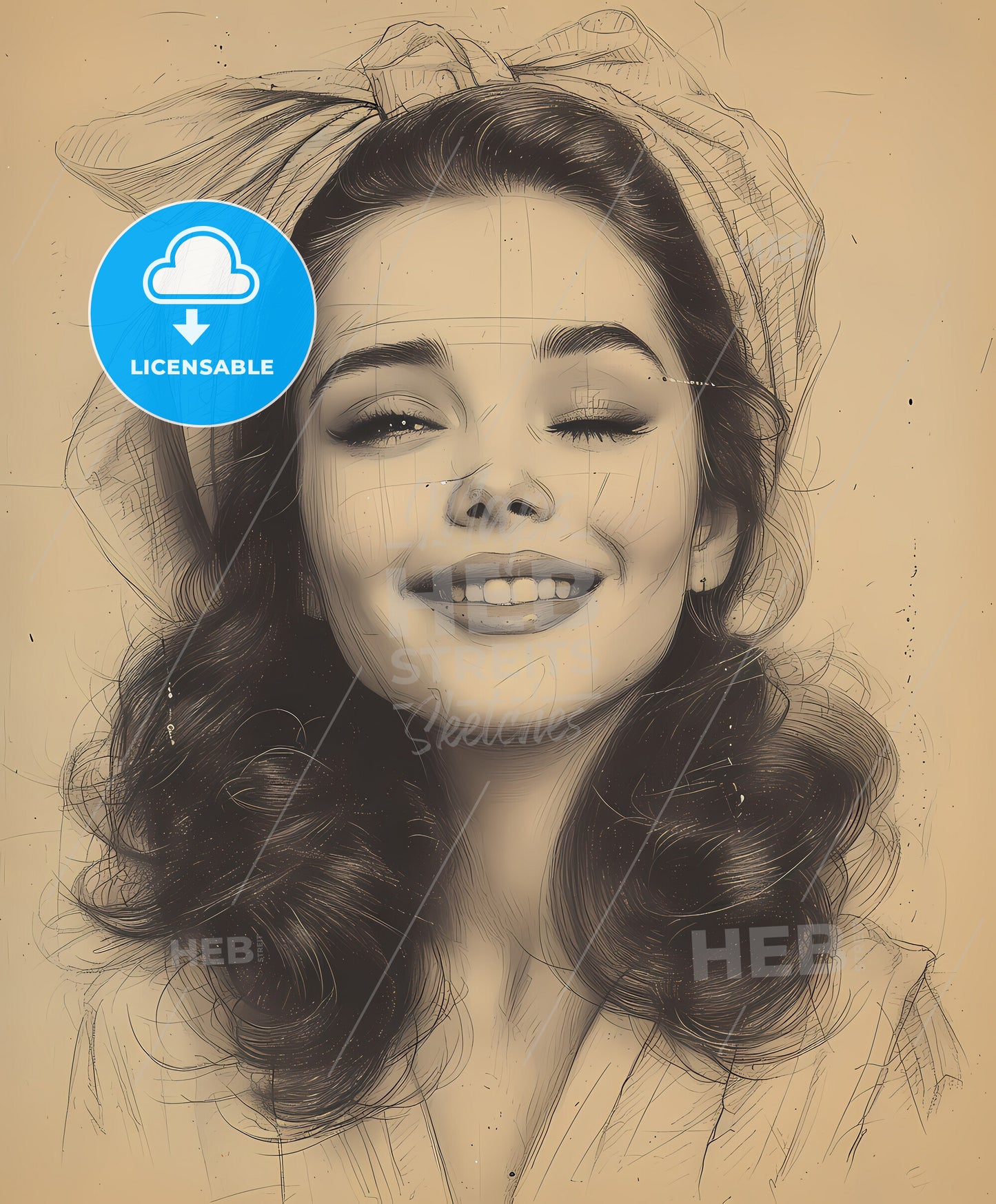 sailor, girl, a woman with a bow on her head