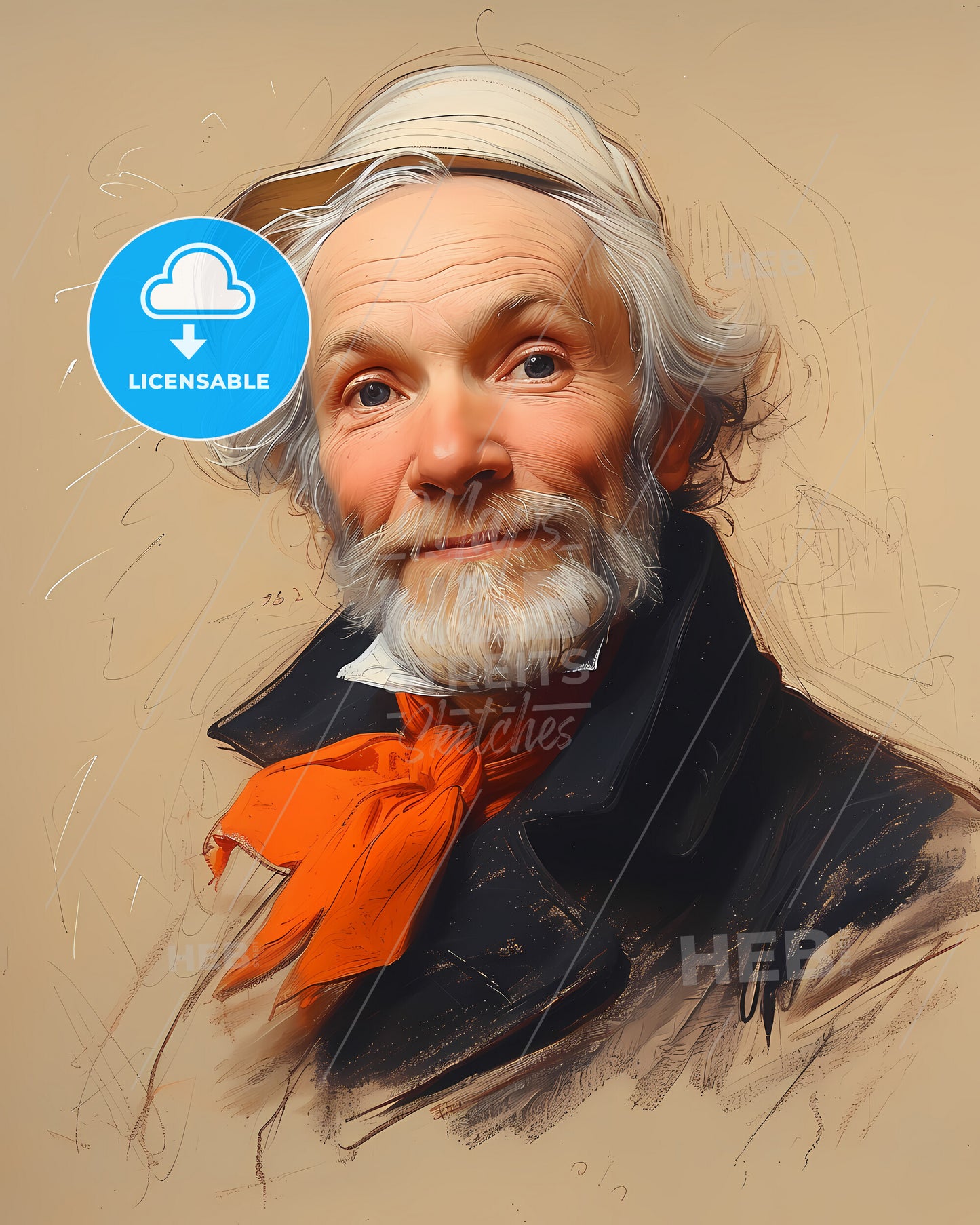 Jonathan, Hornblower, 1753 - 1815, a man with a white beard and a hat