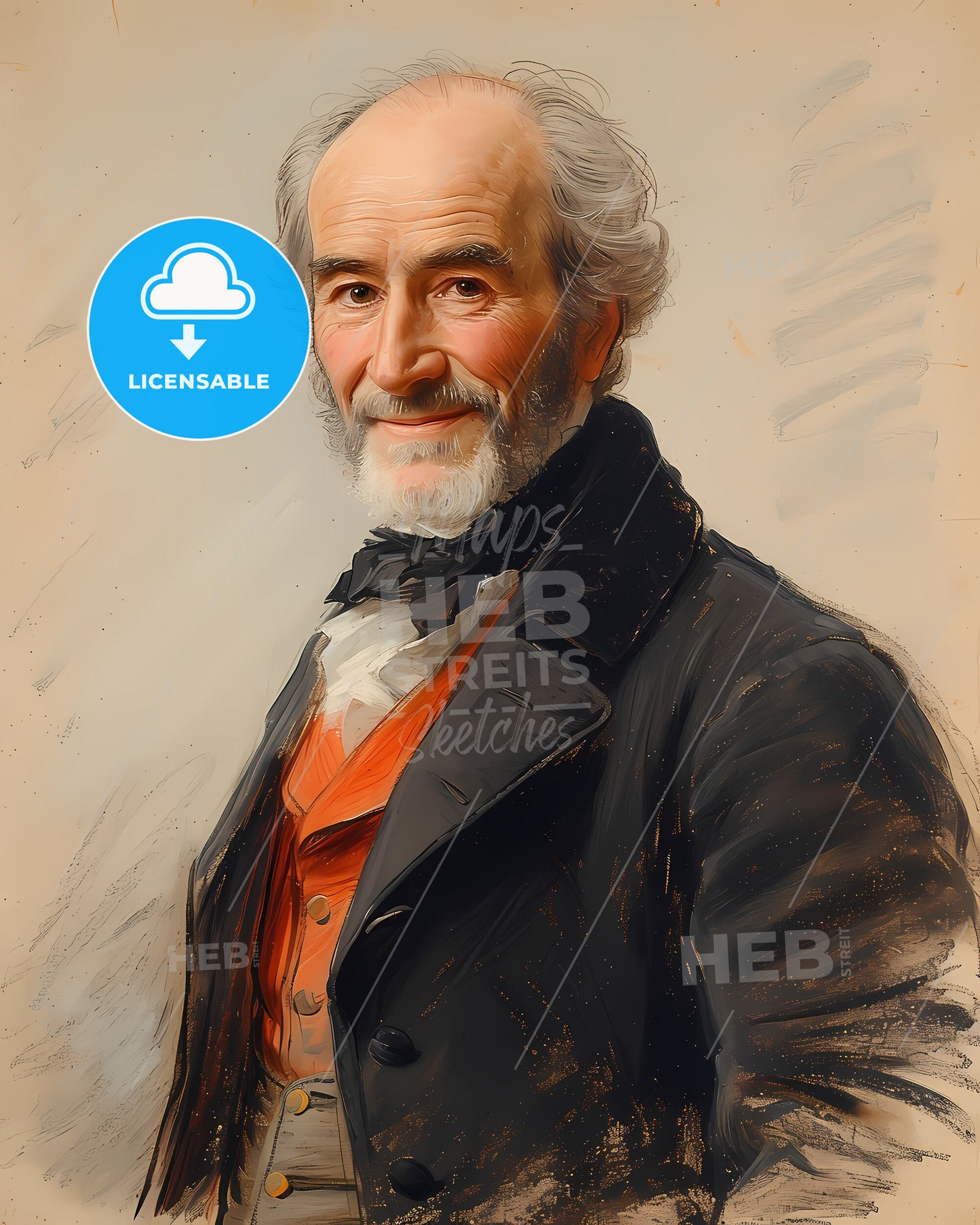 James, Hutton, 1726 - 1797, a man with a beard and mustache wearing a suit