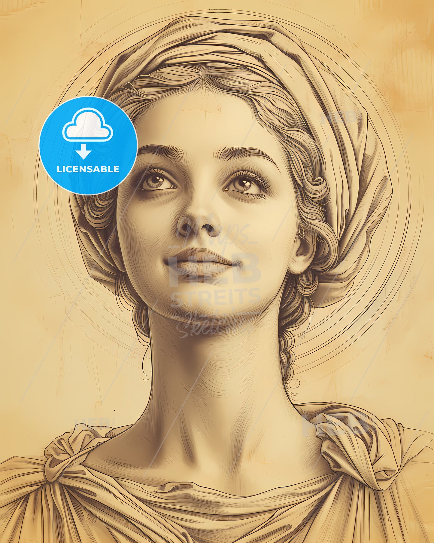 Hera, Juno, Queen of the Gods, a drawing of a woman