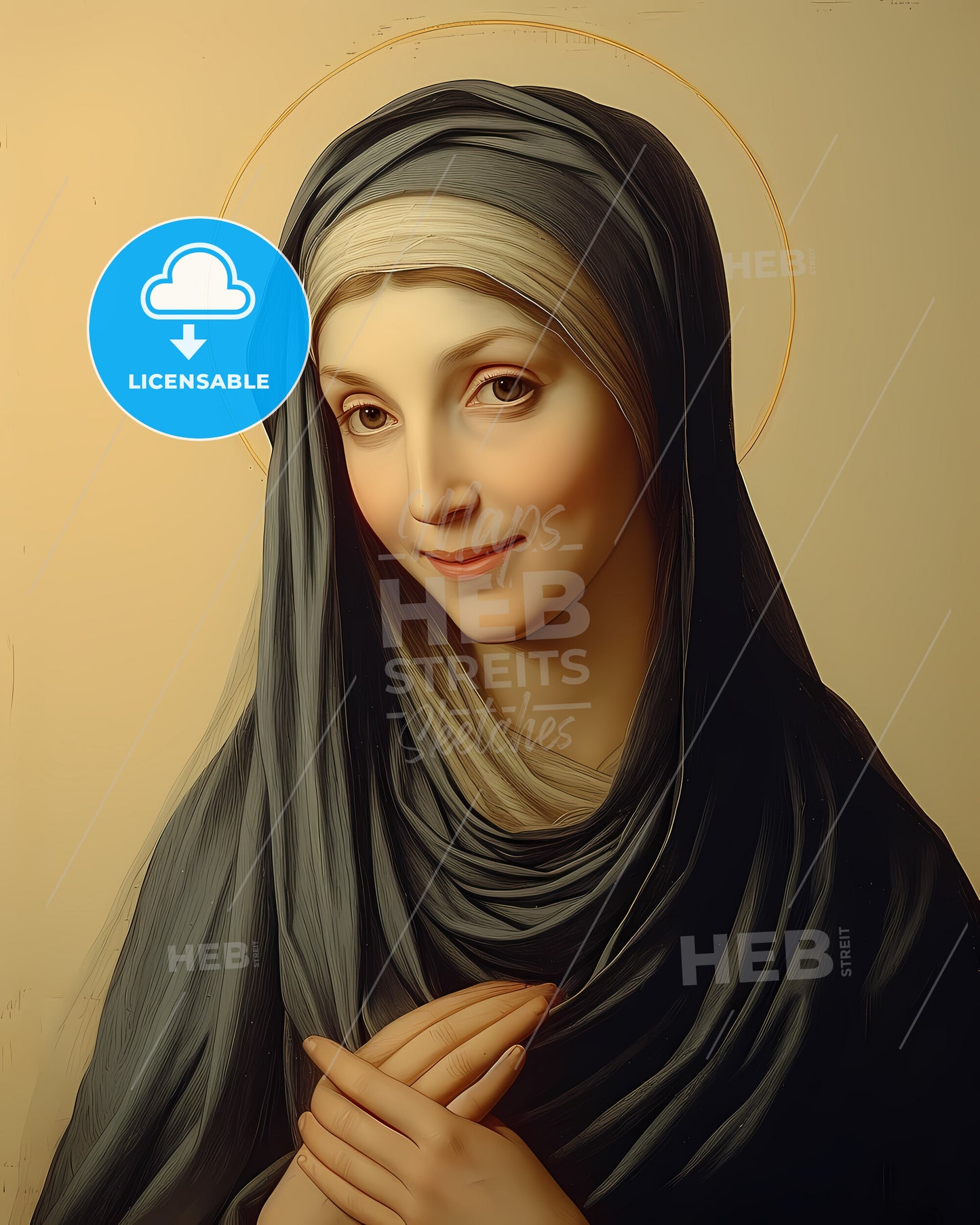 Isabella I, Queen of Castile, 1451 - 1504, a woman with a black scarf