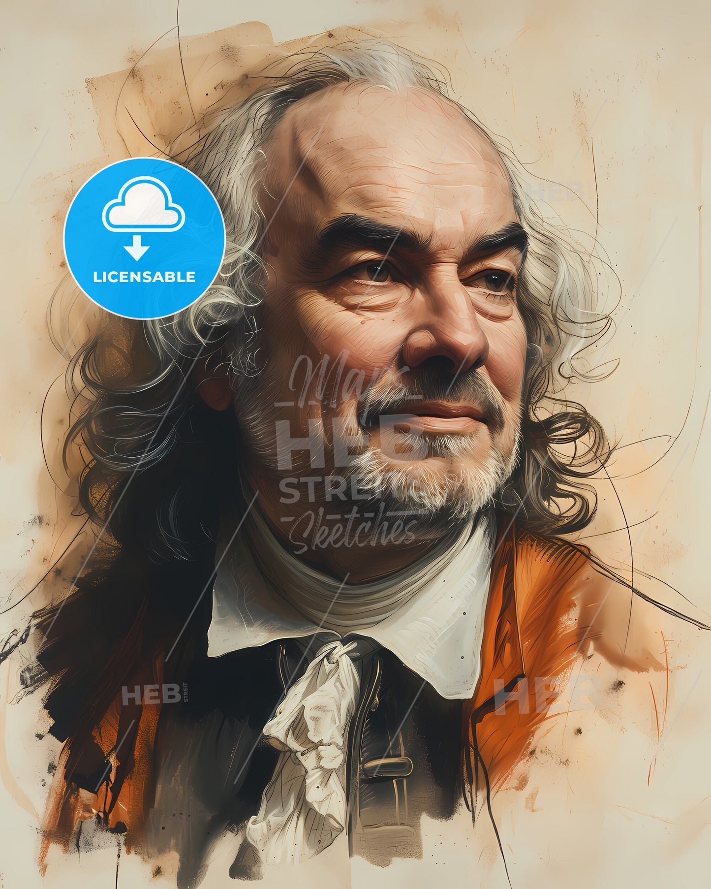 George, Frideric Handel, 1685 - 1759, a man with a beard and mustache