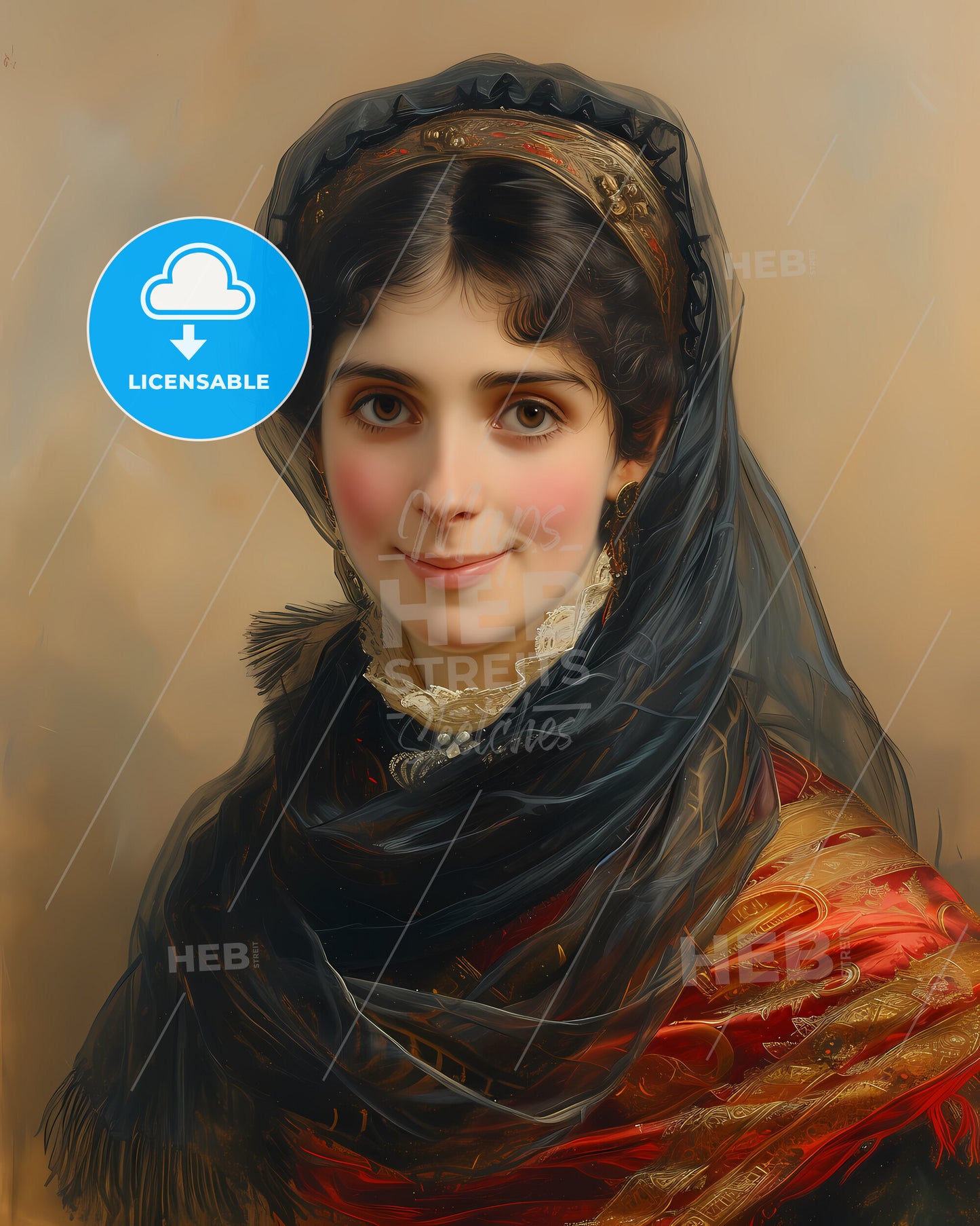 Empress, Anna of Russia, 1693 - 1740, a woman in a red dress