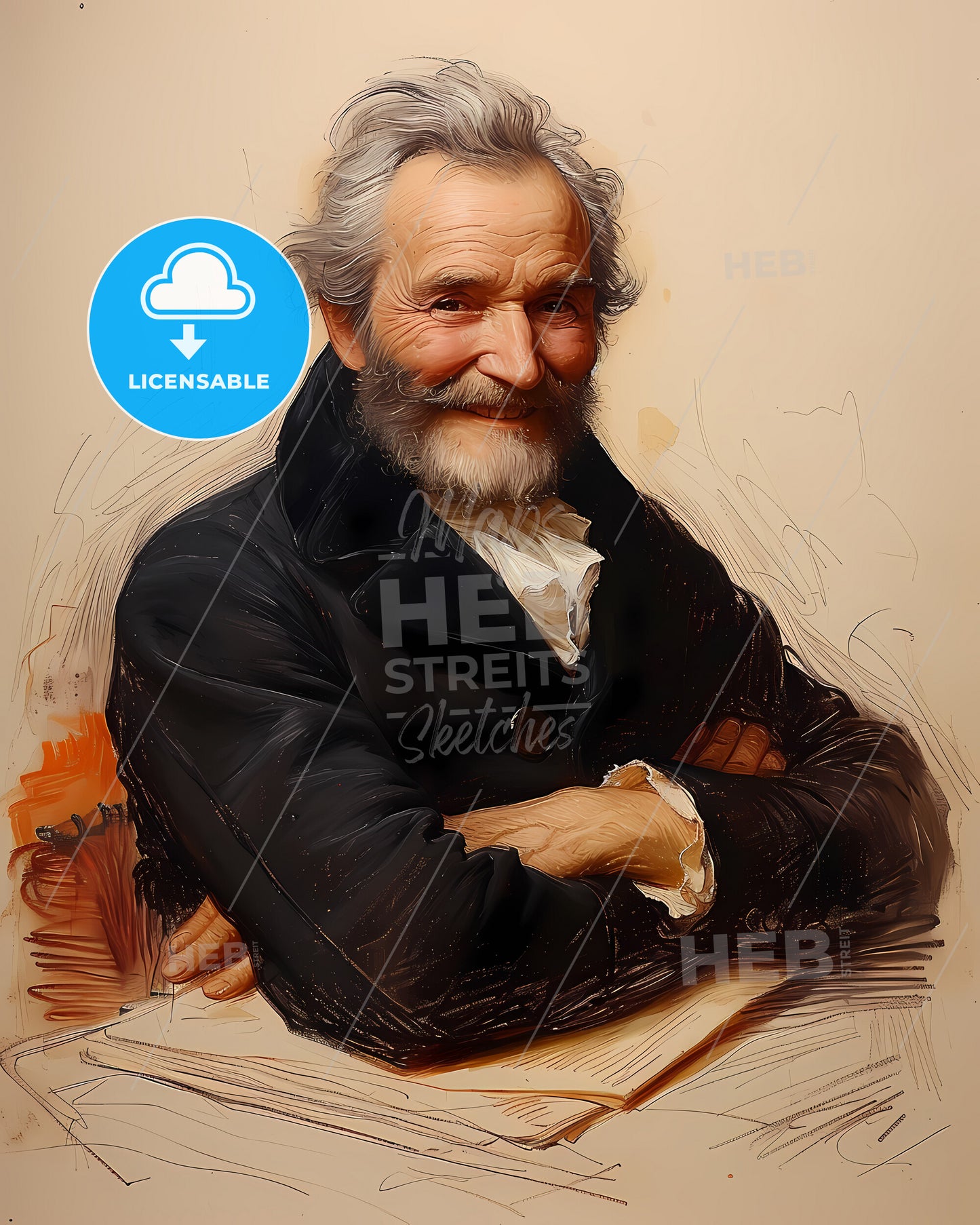 Emanuel, Swedenborg, 1688 - 1772, a man with a beard and mustache