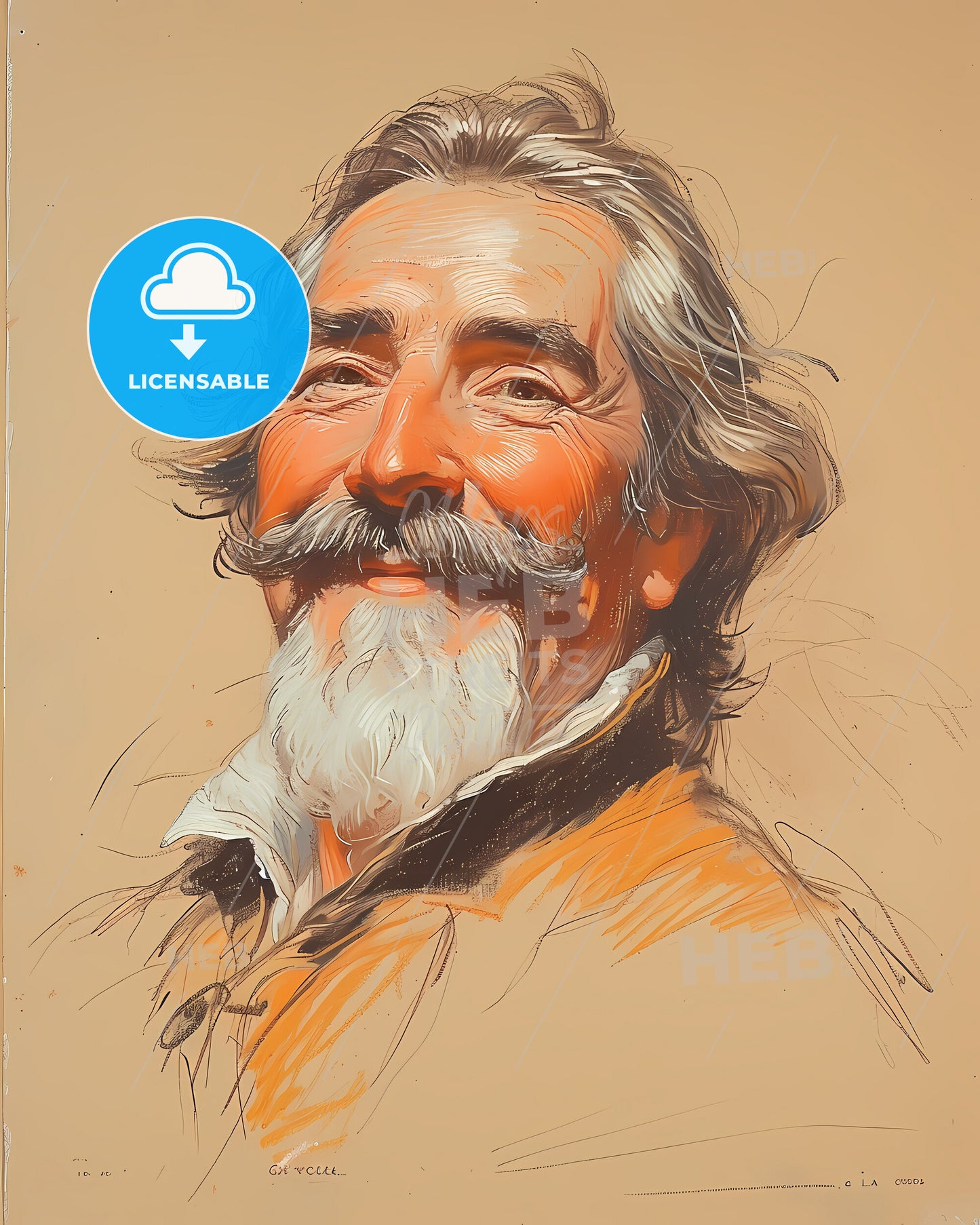 François, de La Rochefoucauld, 1613 - 1680, a painting of a man with a mustache