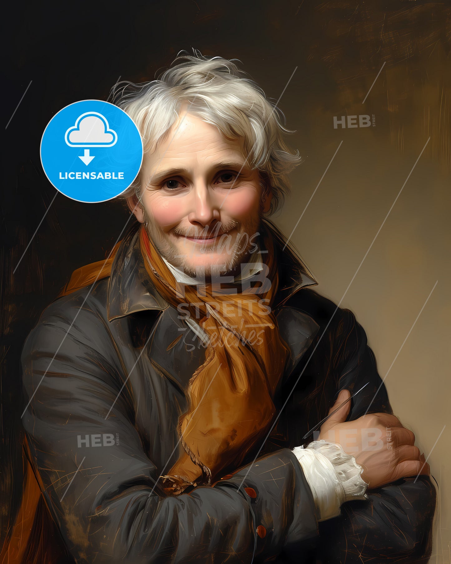 Alexander, von Humboldt, 1769 - 1859, a man with white hair and a brown scarf