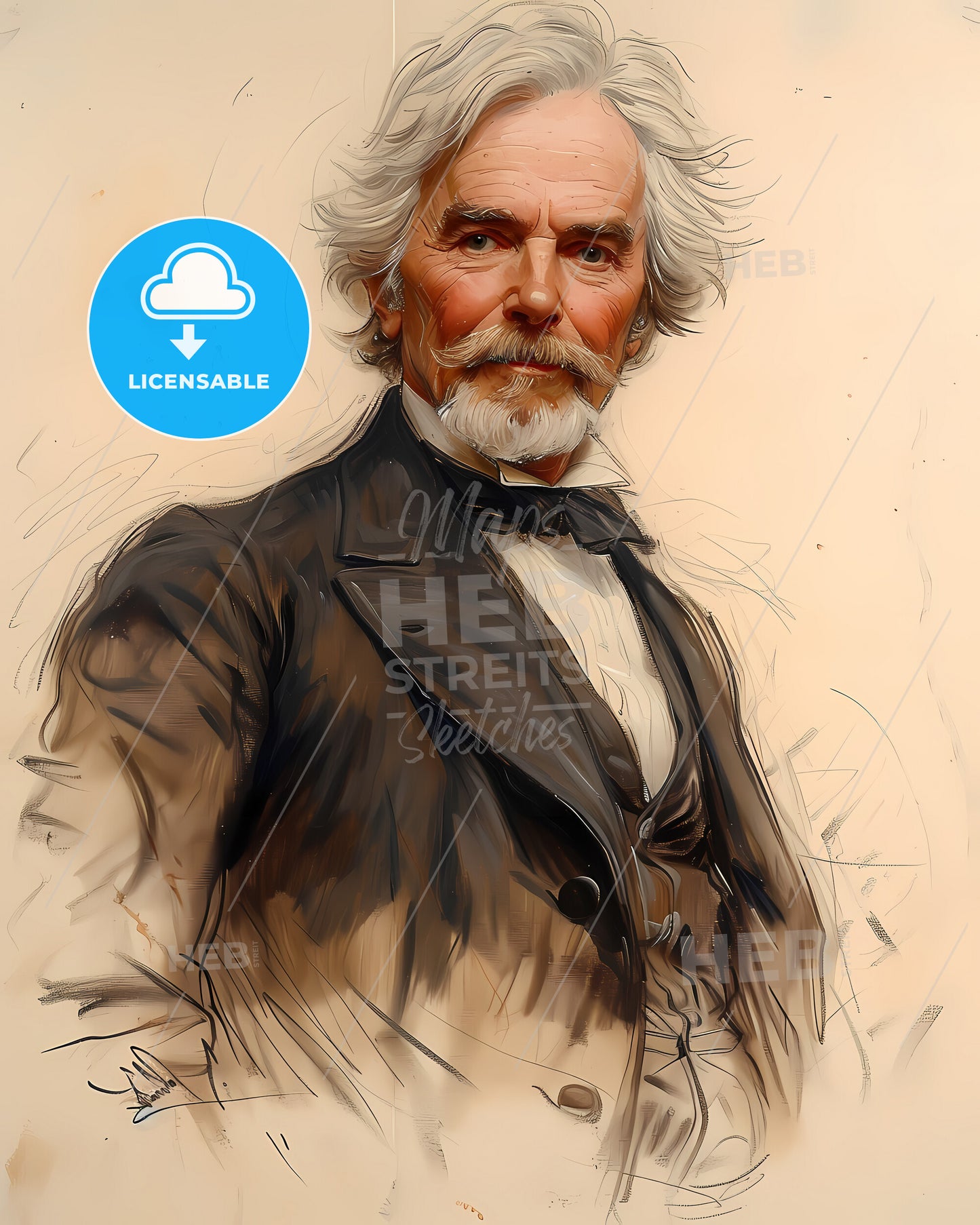 Andrew, Johnson, 1808 - 1875, a painting of a man