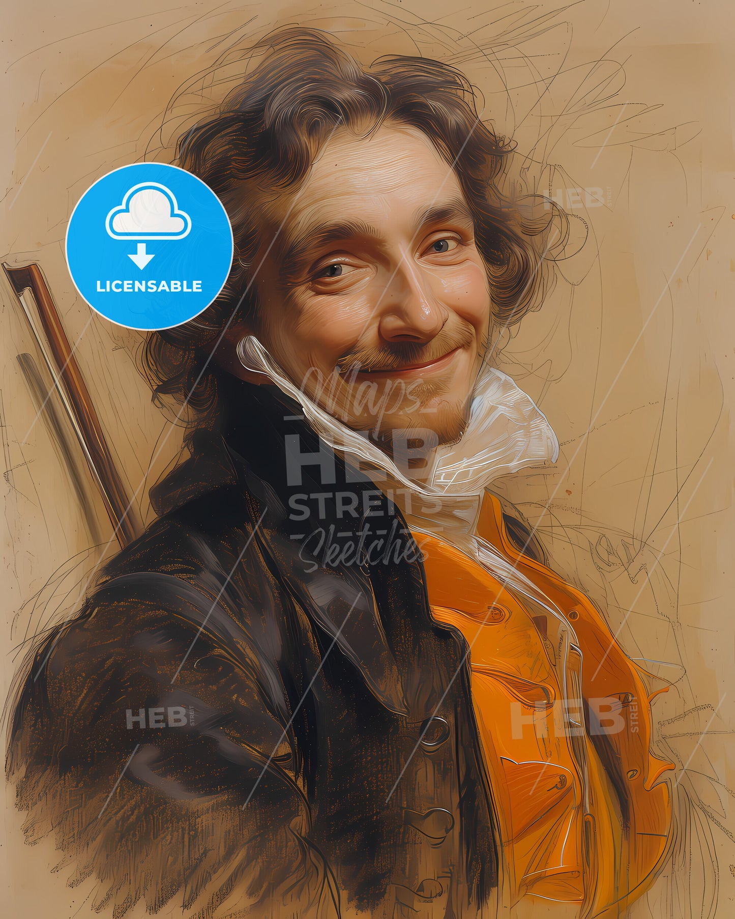 Arcangelo, Corelli, 1653 - 1713, a man in a garment