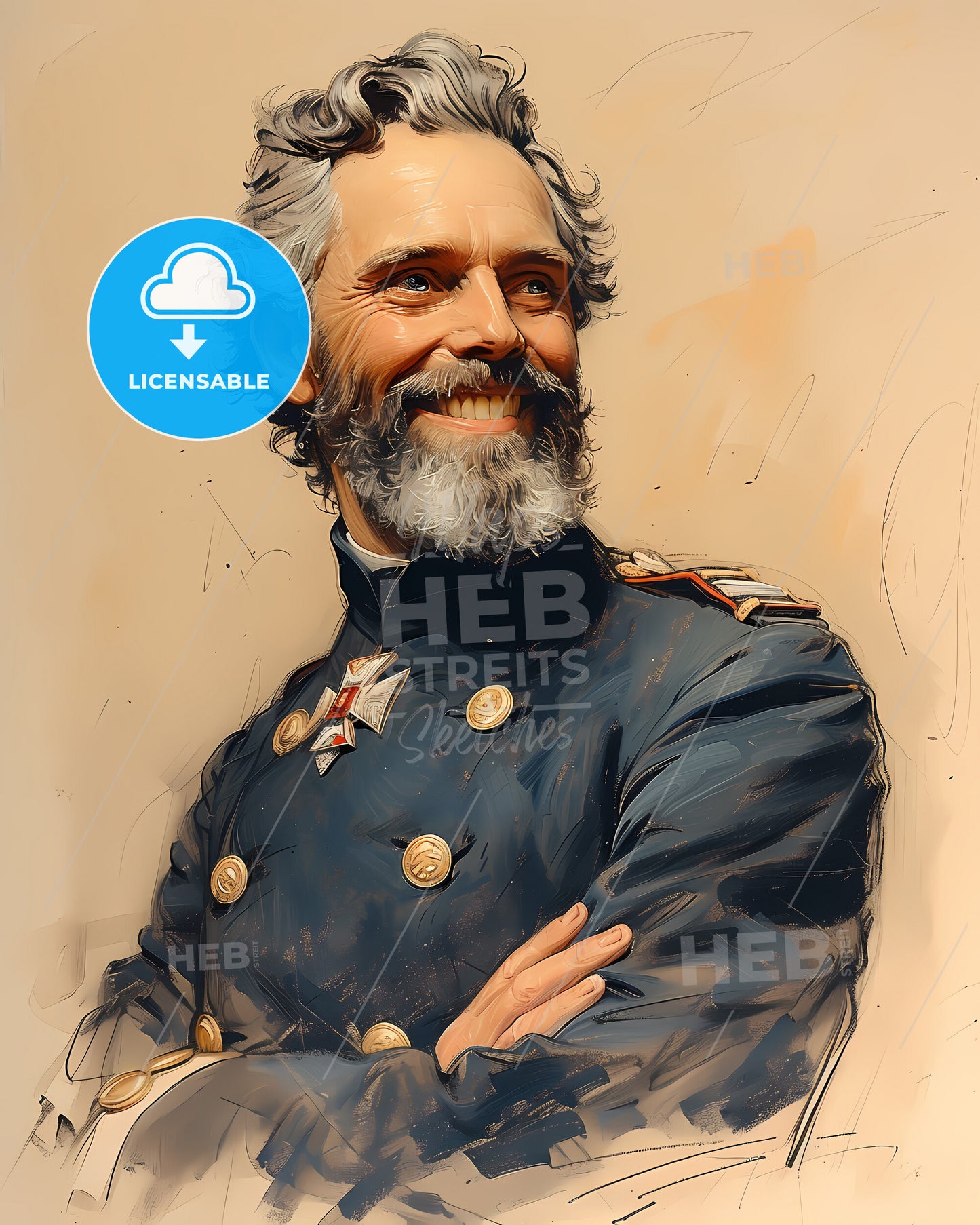 General, Joseph E. Johnston, 1807 - 1891, a man in a military uniform