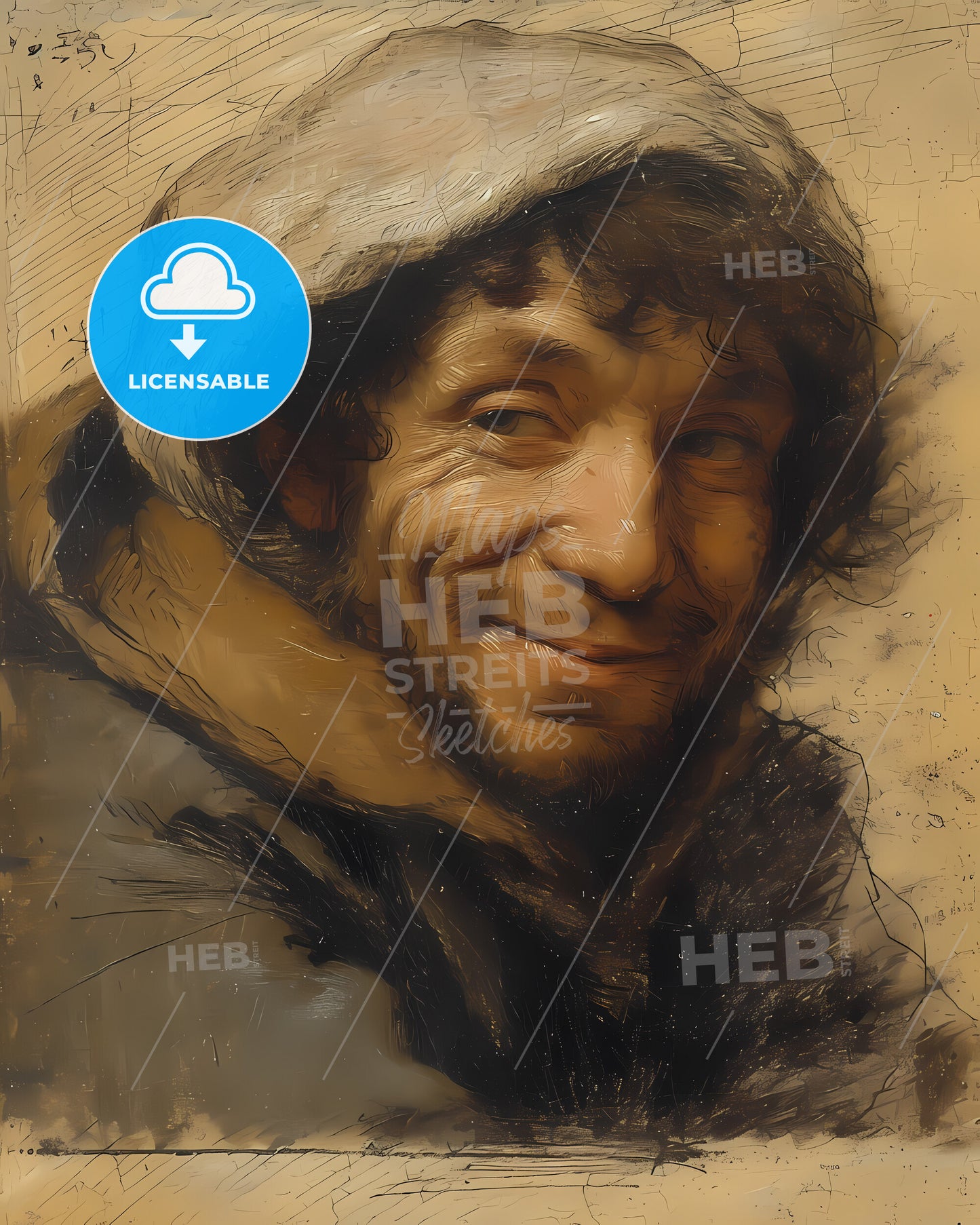 Bartolomeo, Rastrelli, 1602 - 1667, a man with a hat