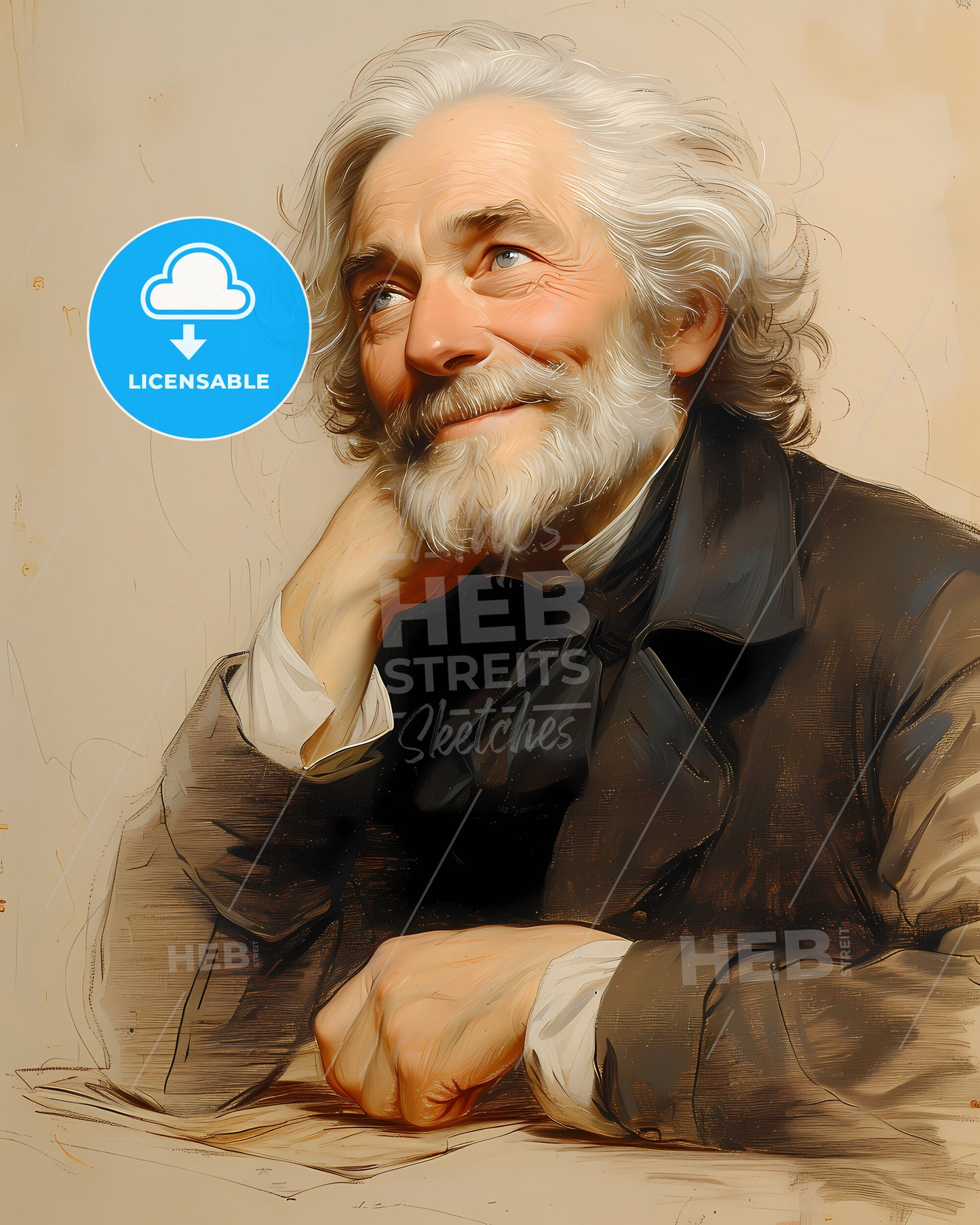 John, Wesley, 1703 - 1791, a man with a beard and mustache