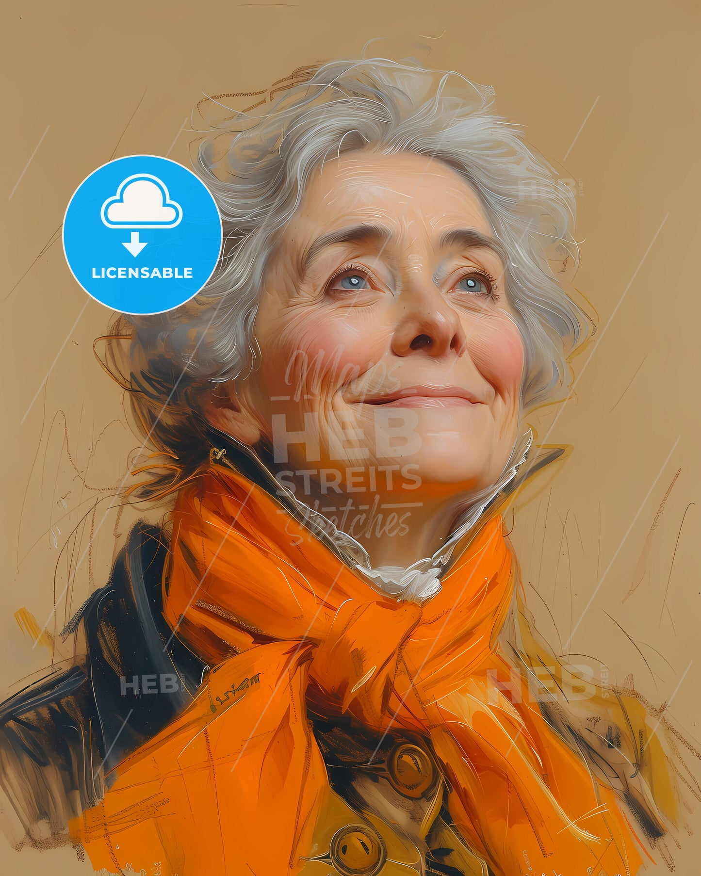 Sarah, Siddons, 1755 - 1831, a woman with a scarf