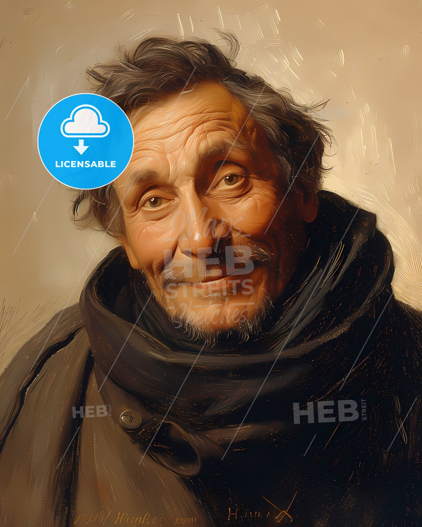 Johann David, Heinichen, 1683 - 1729, a man with a beard and a black scarf