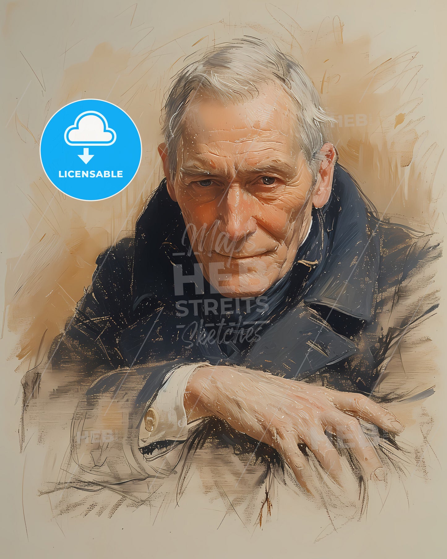 Marshal Michel, Ney, 1769 - 1815, a man with his hand on his chest